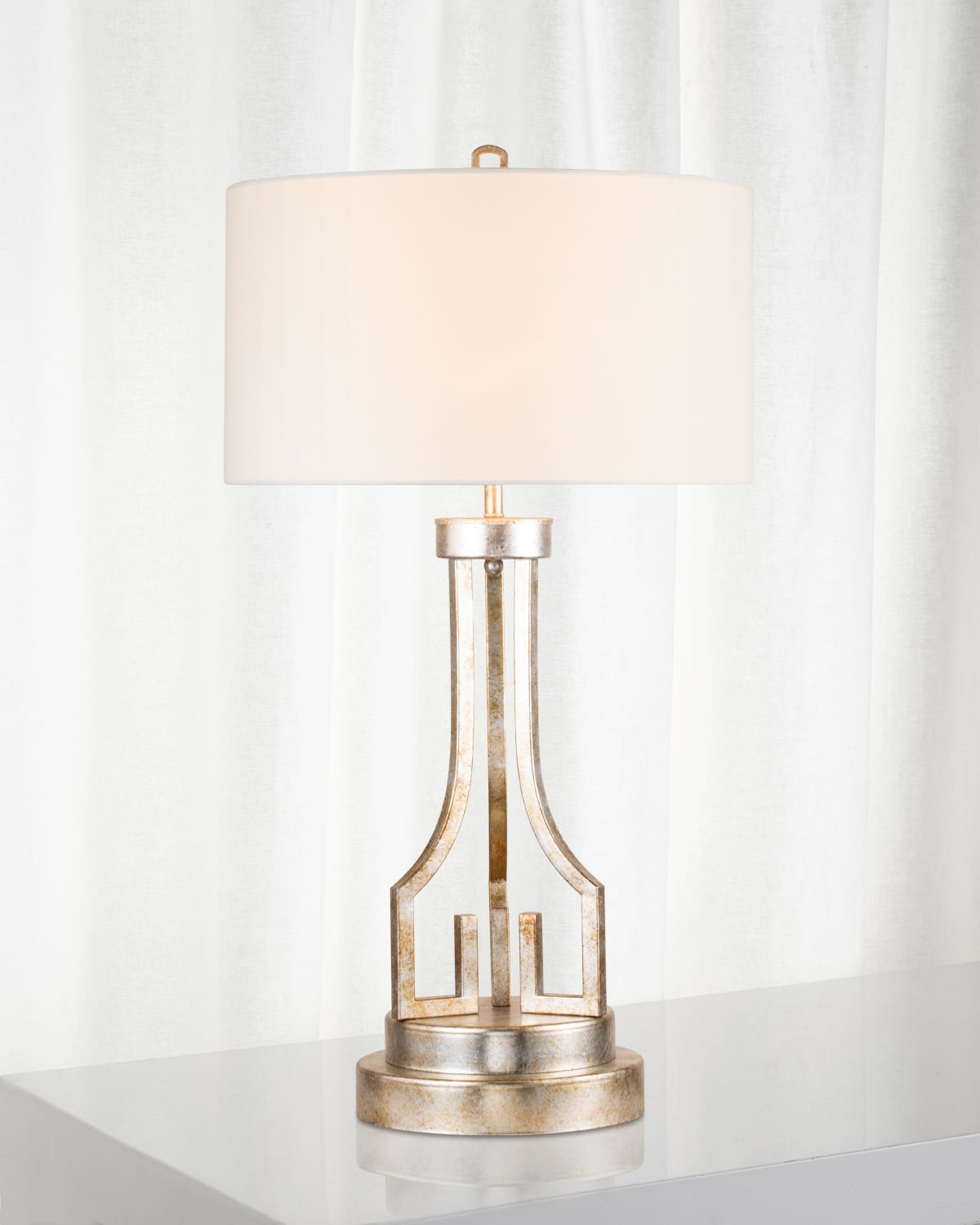 Shop Lucas + Mckearn Lemuria Table Lamp In Silver
