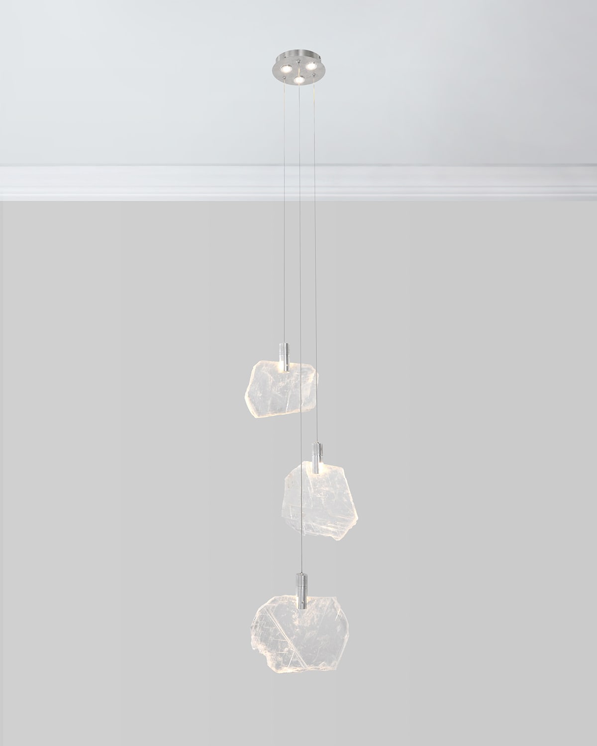 Shop John-richard Collection 6-light Selenite Drop Light Pendant In Silver
