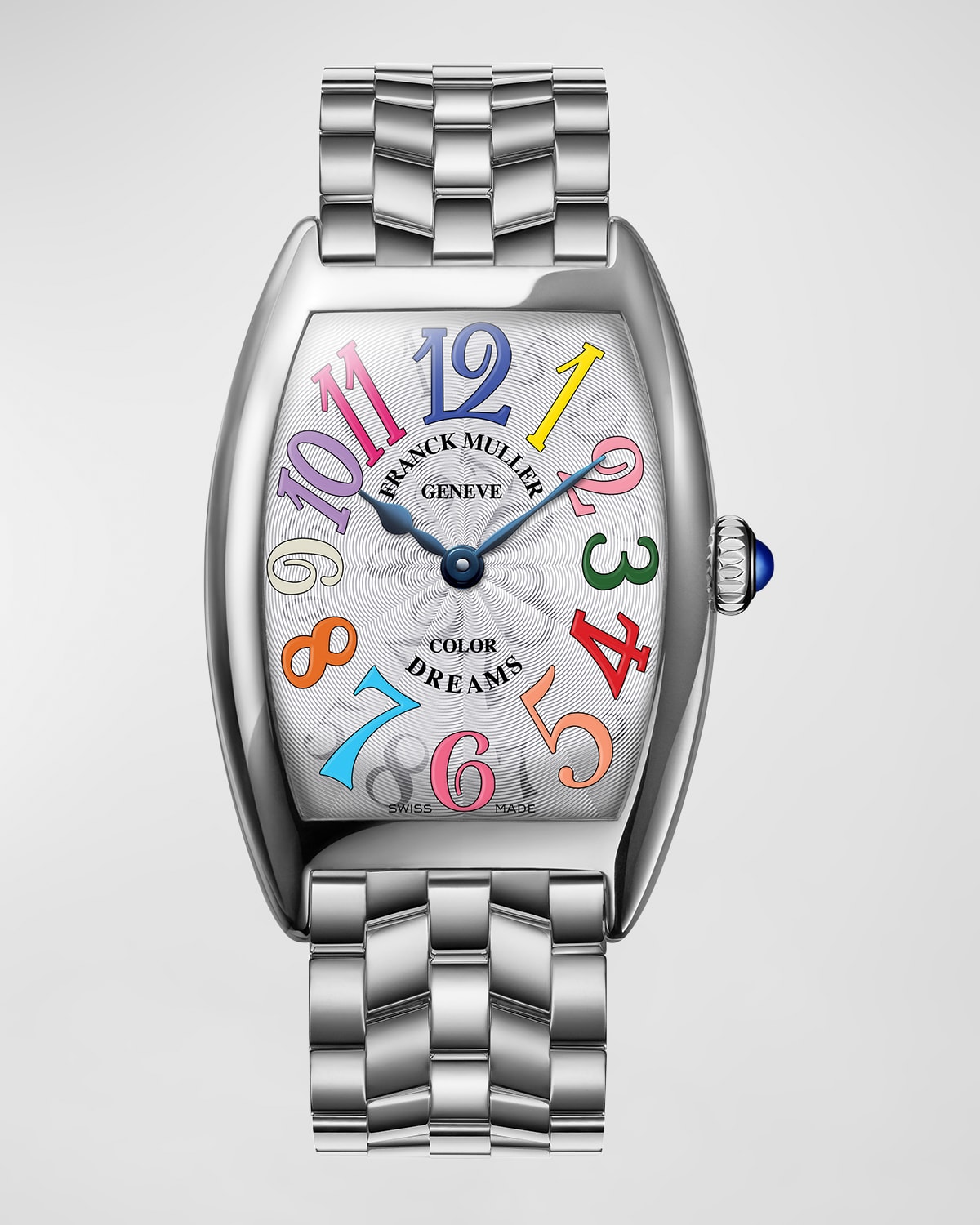 Franck Muller Cintree Curvex Bracelet Watch With Multicolor Hour Markers
