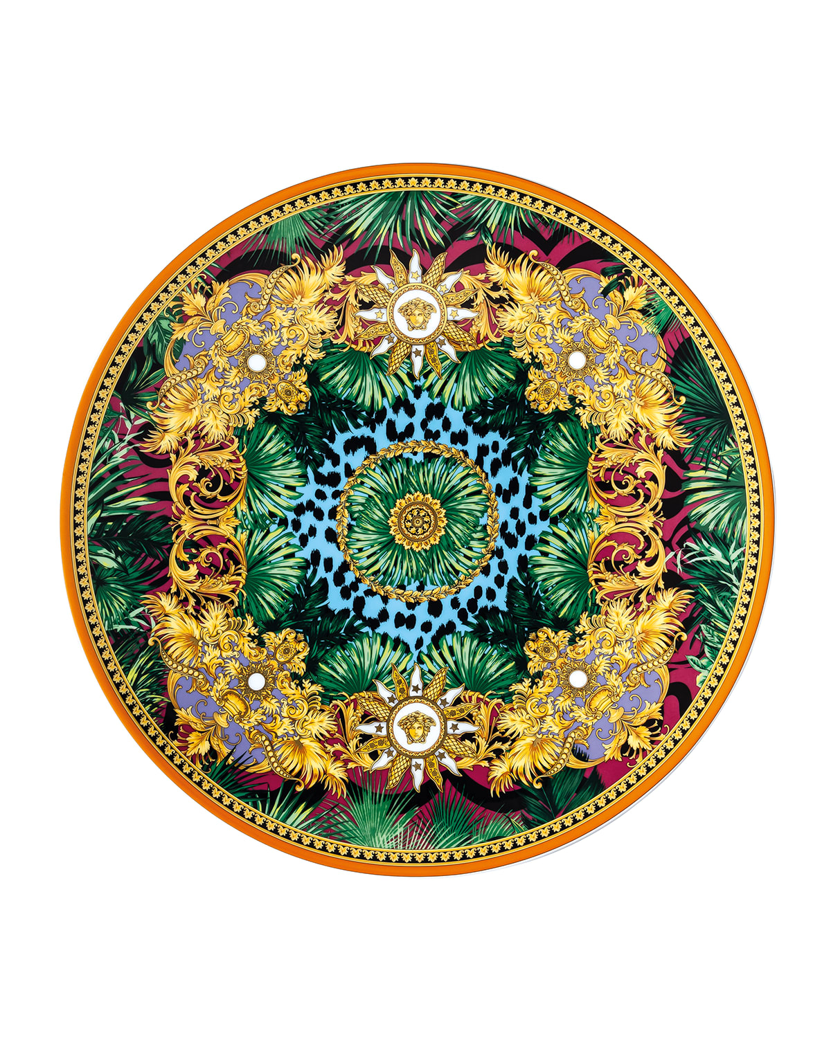 Versace Animalier Wild Porcelain Service Plate In Multi