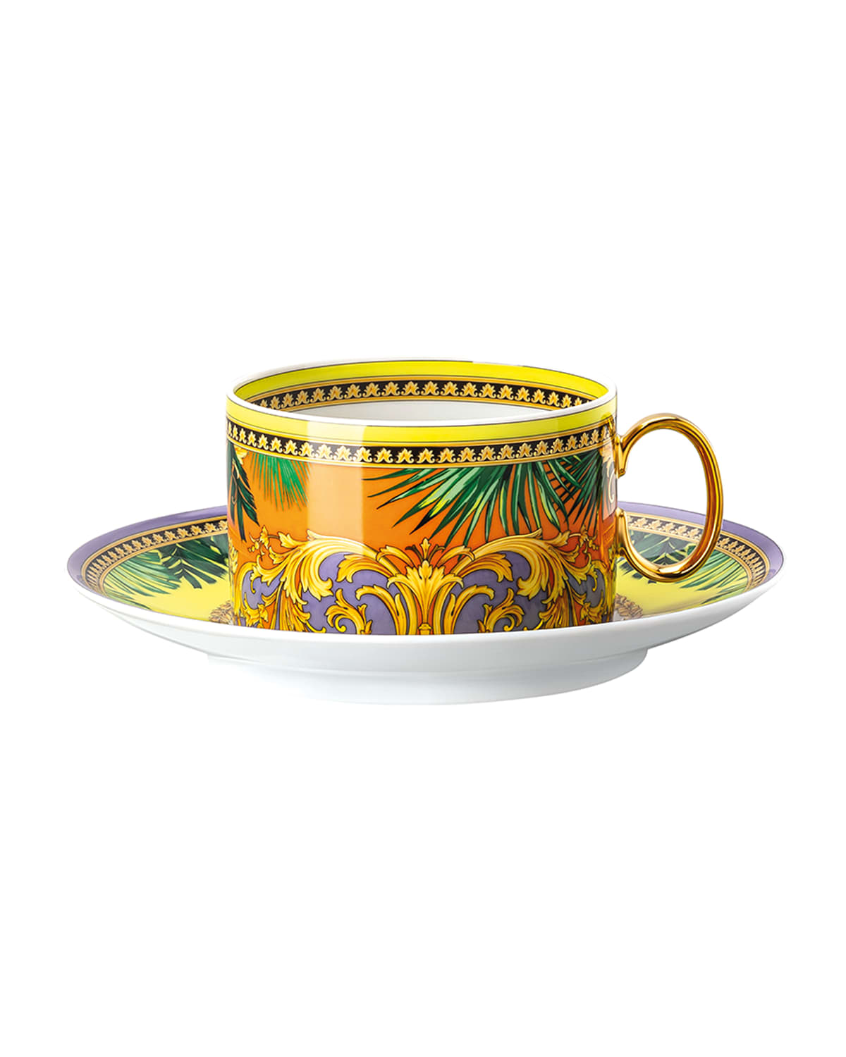 Jungle Animalier Yellow Cup & Saucer
