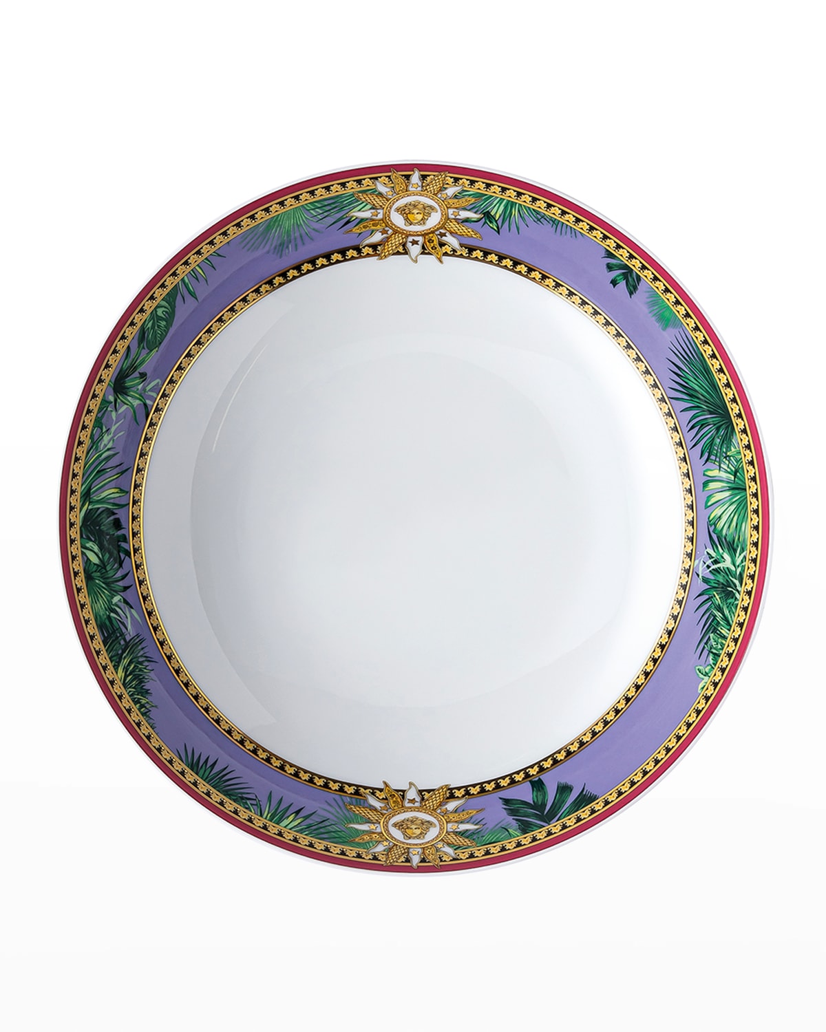 Versace Rosenthal  Jungle Animalier Rim Soup In Multi