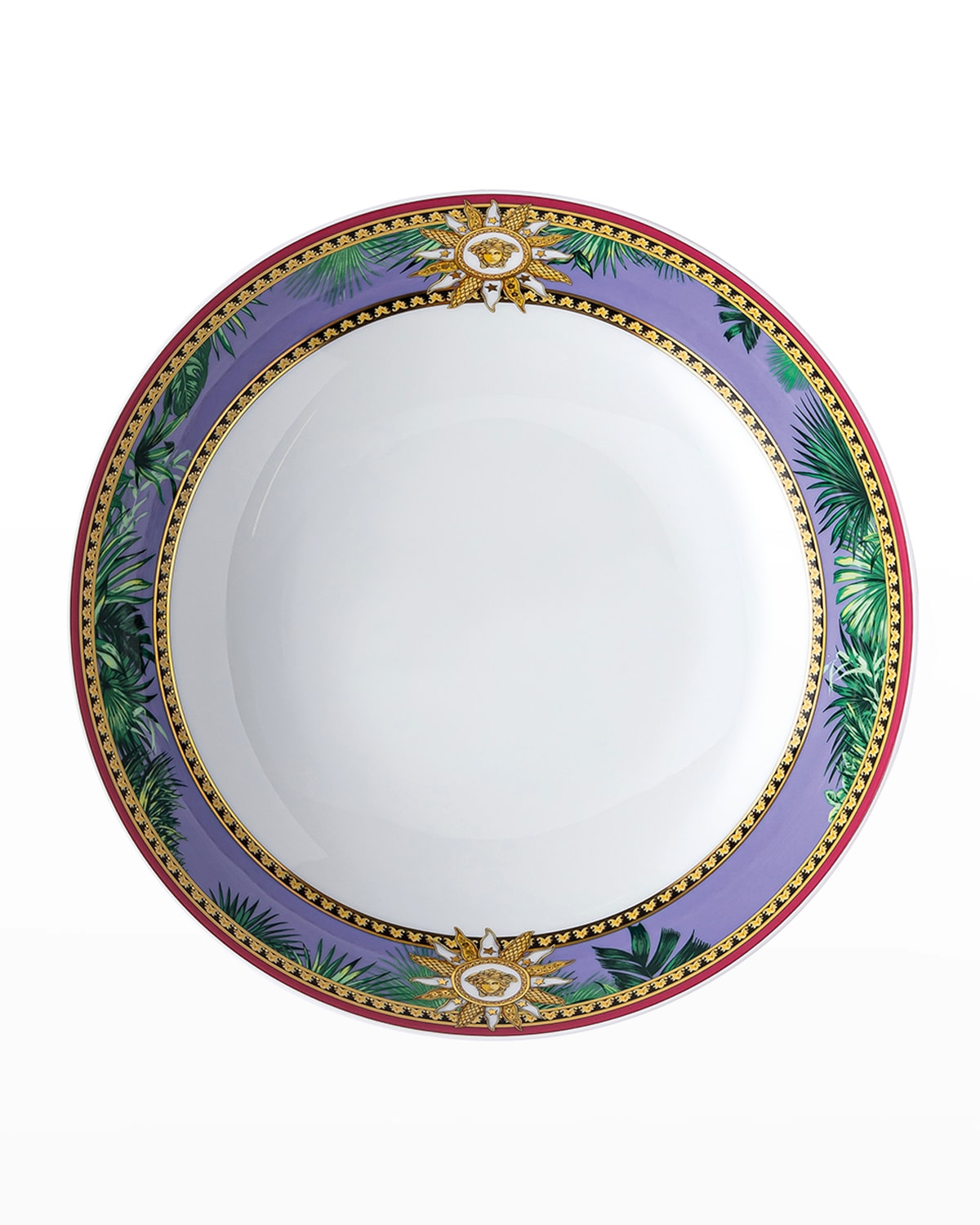 Shop Versace Jungle Animalier Rim Soup Bowl In Multi