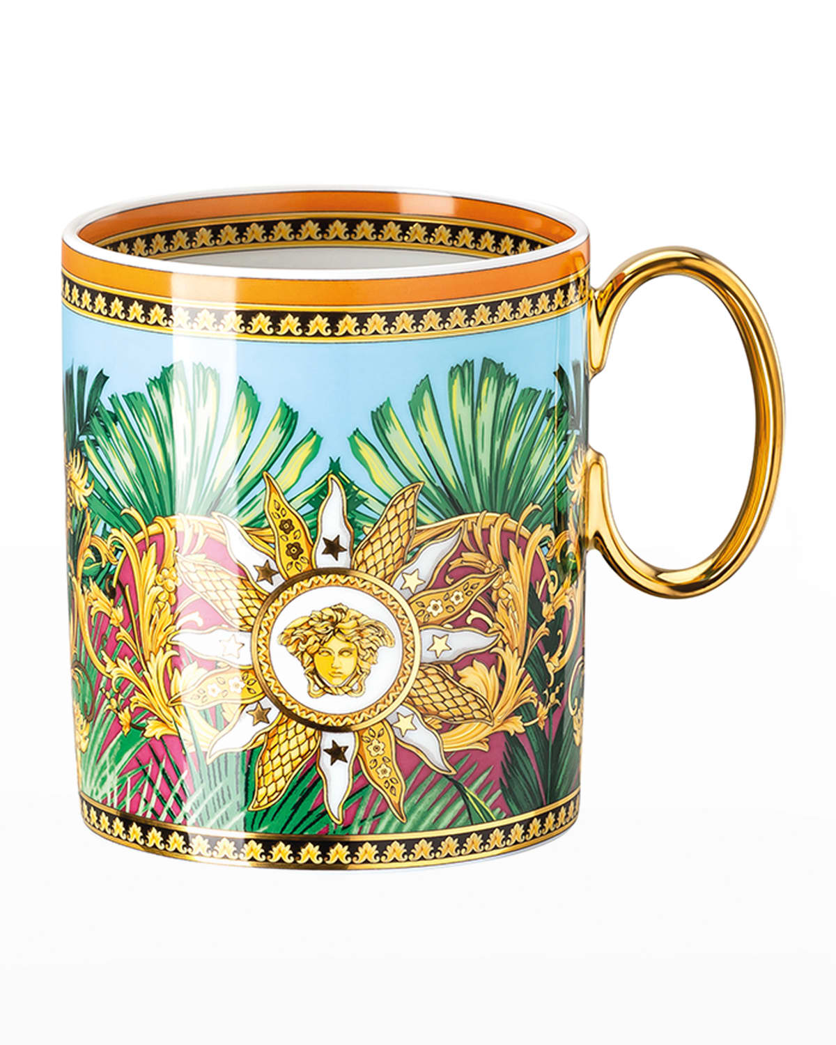 Shop Versace Jungle Animalier Mug With Handle In Multi