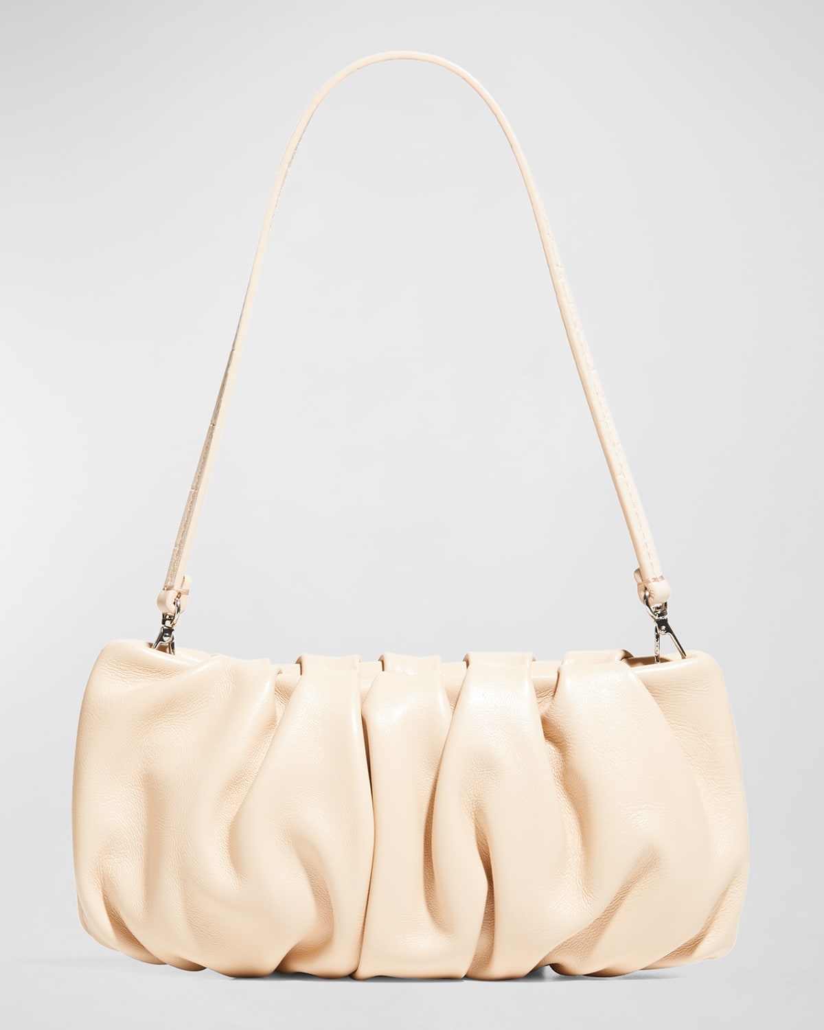 Staud Beige Convertible Bean Shoulder Bag In Shell