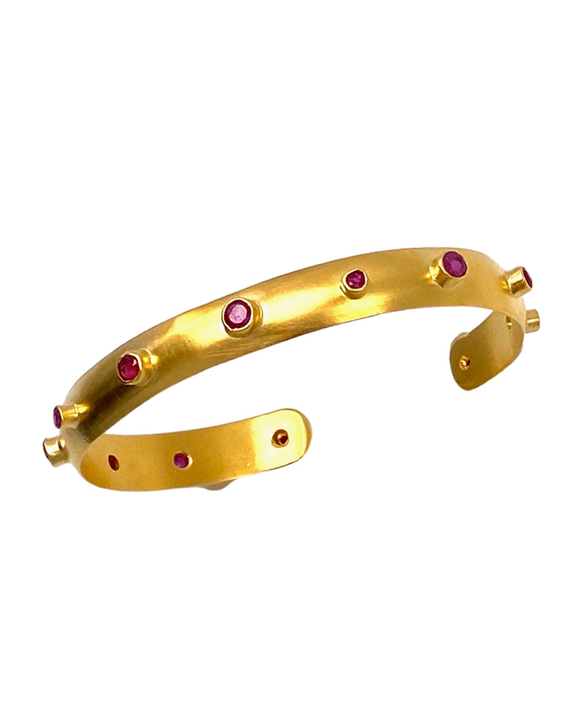 Dina Mackney Multi-ruby Mini Cuff Bracelet