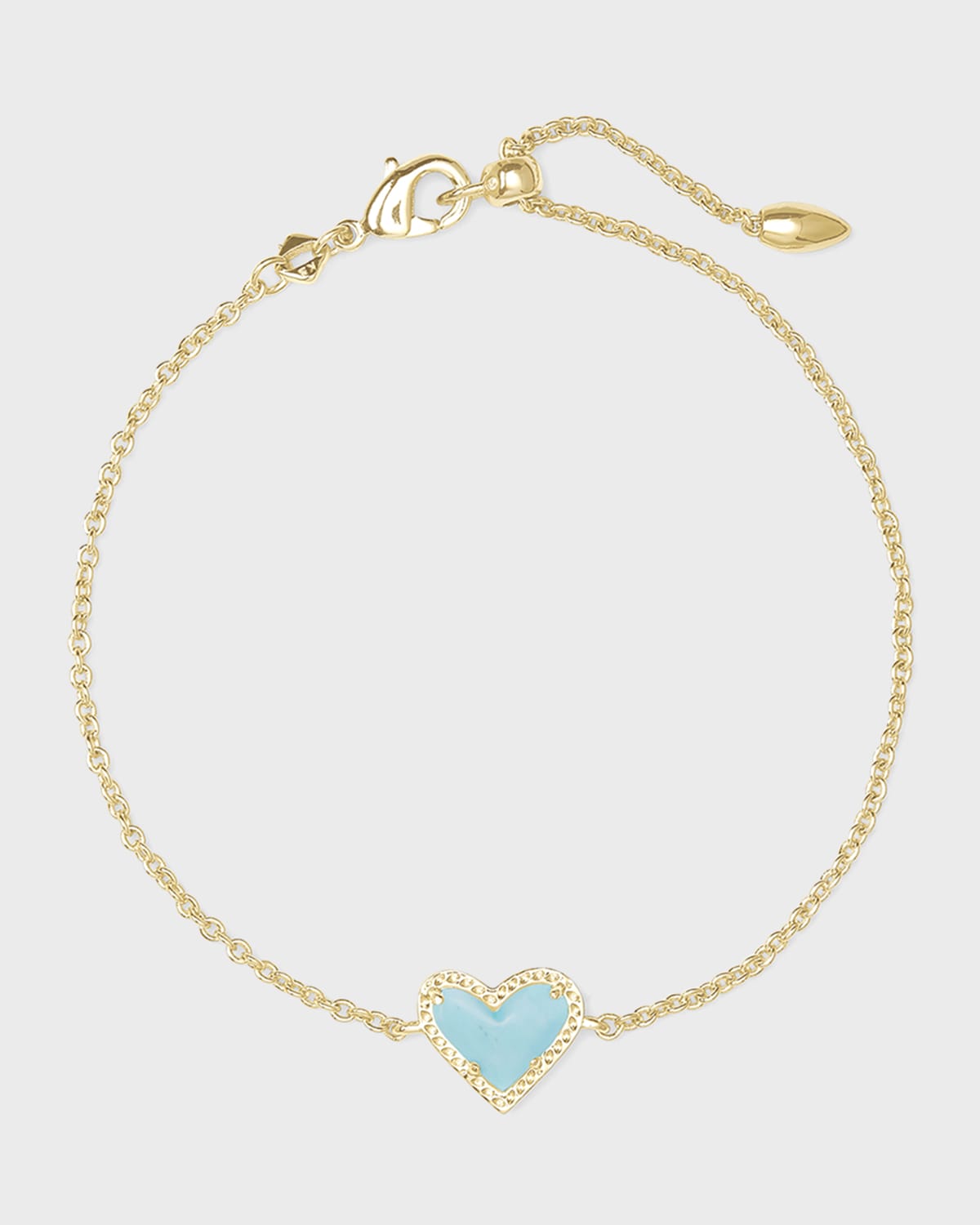 Kendra Scott Ari Heart Chain Bracelet In Light Blue