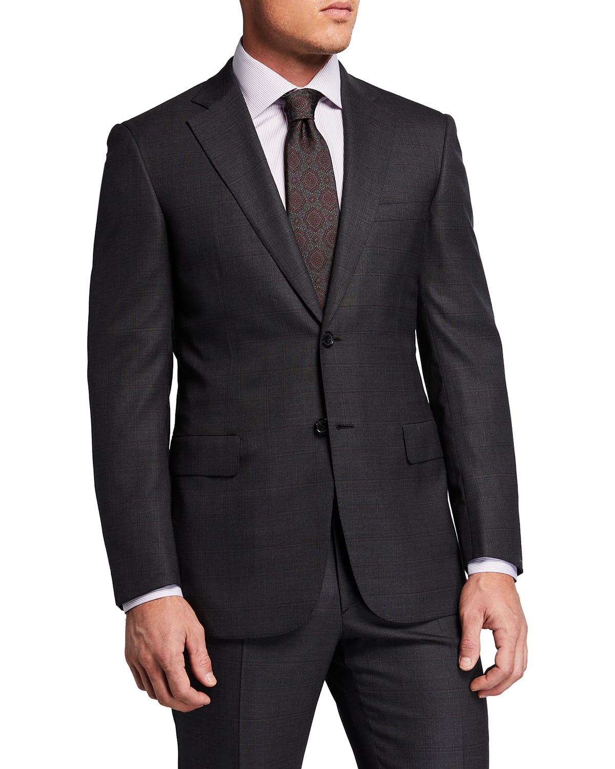 Brioni Men's Plaid Super 150s Wool Two-Piece Suit | Smart Closet