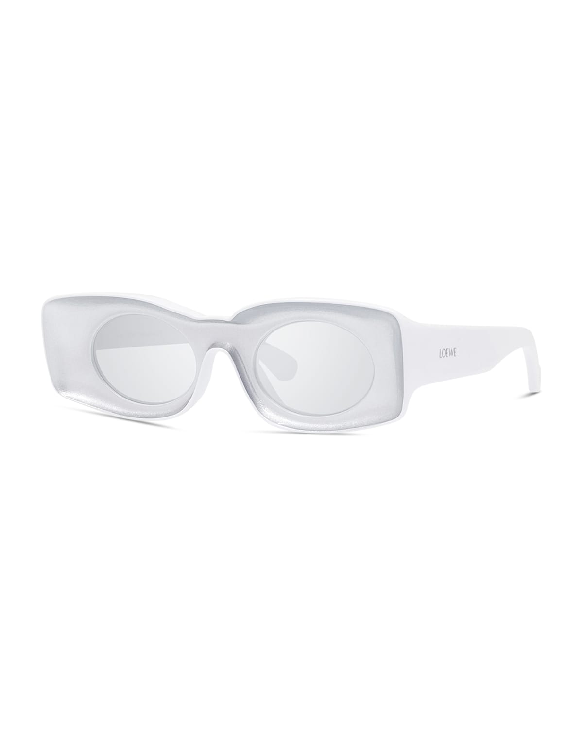Two-Tone Acetate Inset Oval Sunglasses