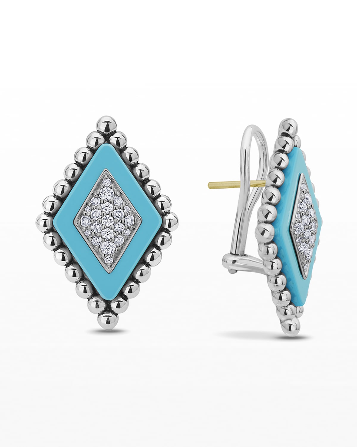 Lagos Blue Caviar Diamond Stud Earrings