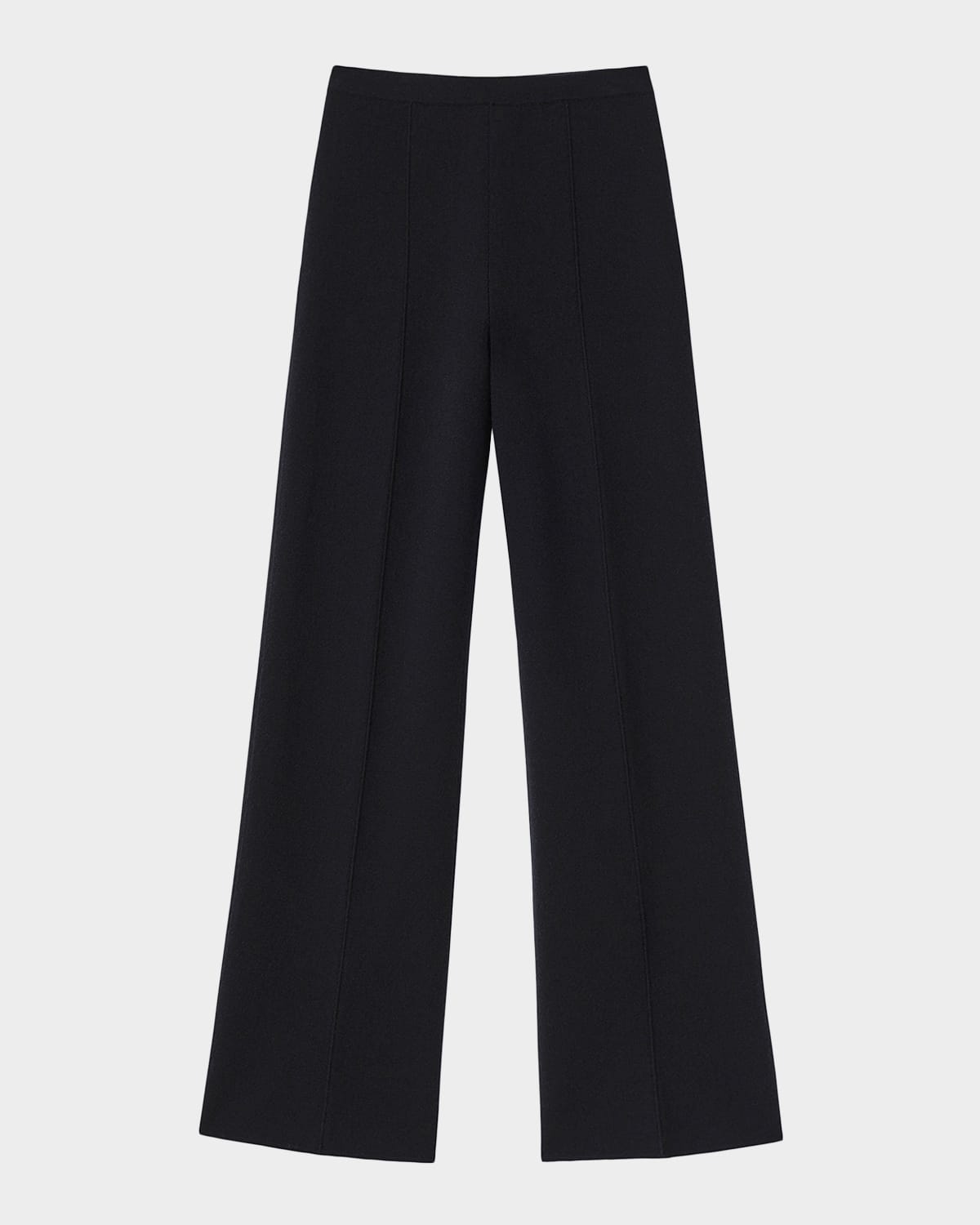 Lafayette 148 Cashmere Double-knit Pull-on Pants In Black