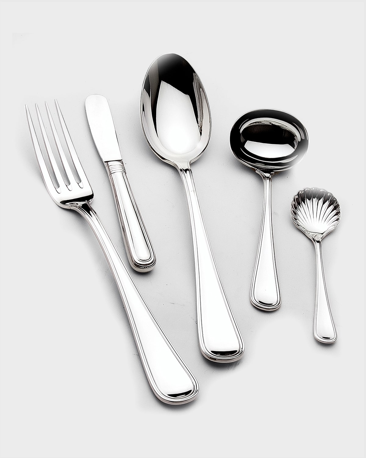 Ricci Silversmith 5-piece Ascot Hostess Flatware Set In Silver