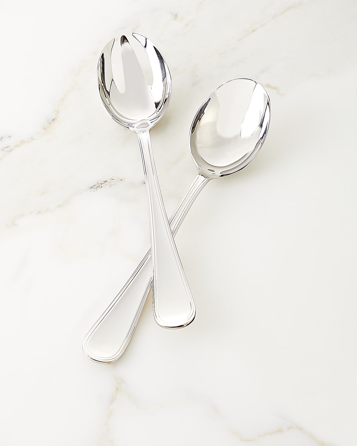 Ricci Silversmith Ascot Salad Serving Set In Silver