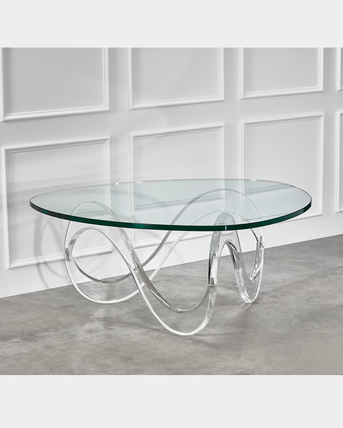 Interlude Home Westin Wave Cocktail Table In Clear