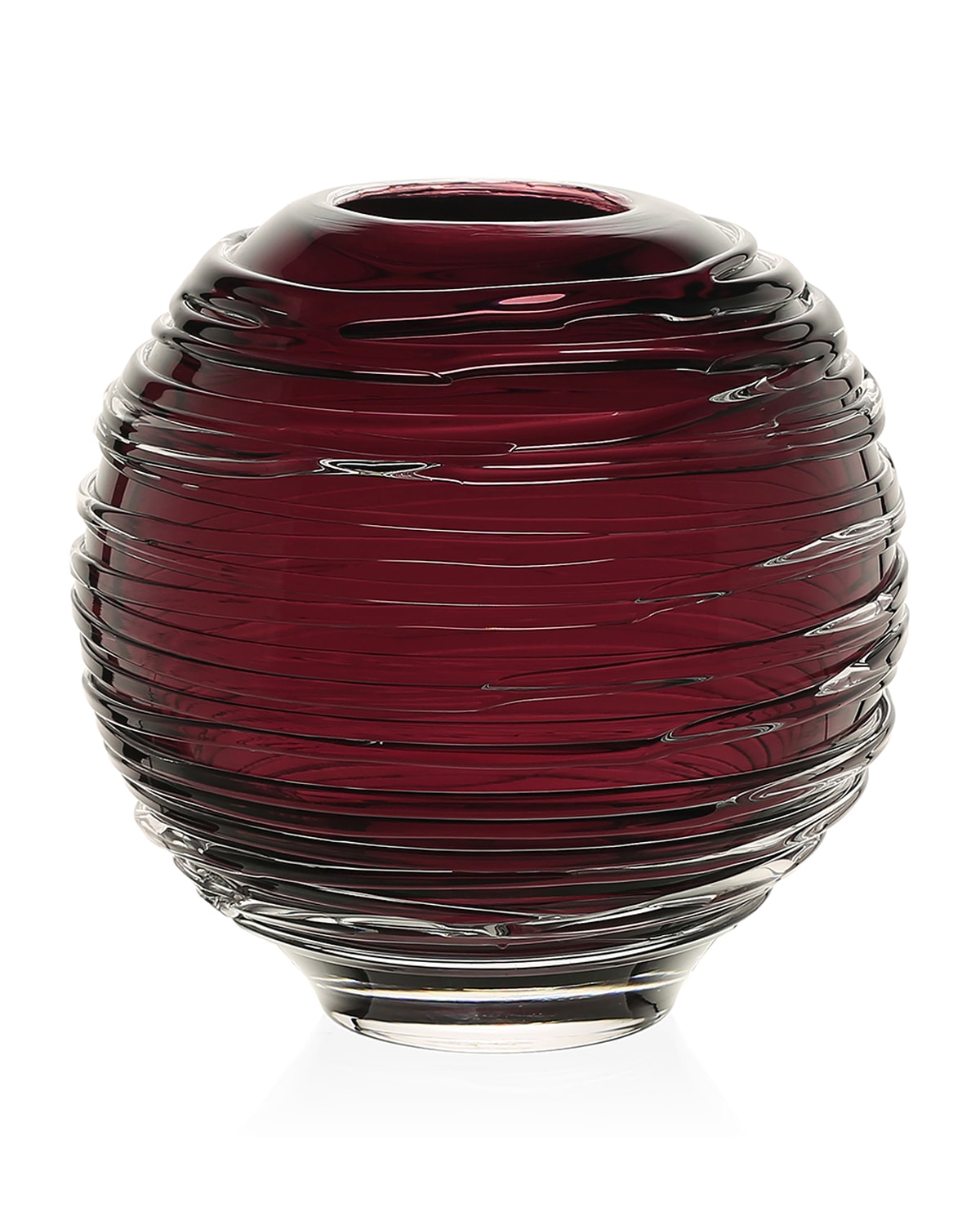 Shop William Yeoward Crystal Miranda 6" Globe Vase In Heliotrope