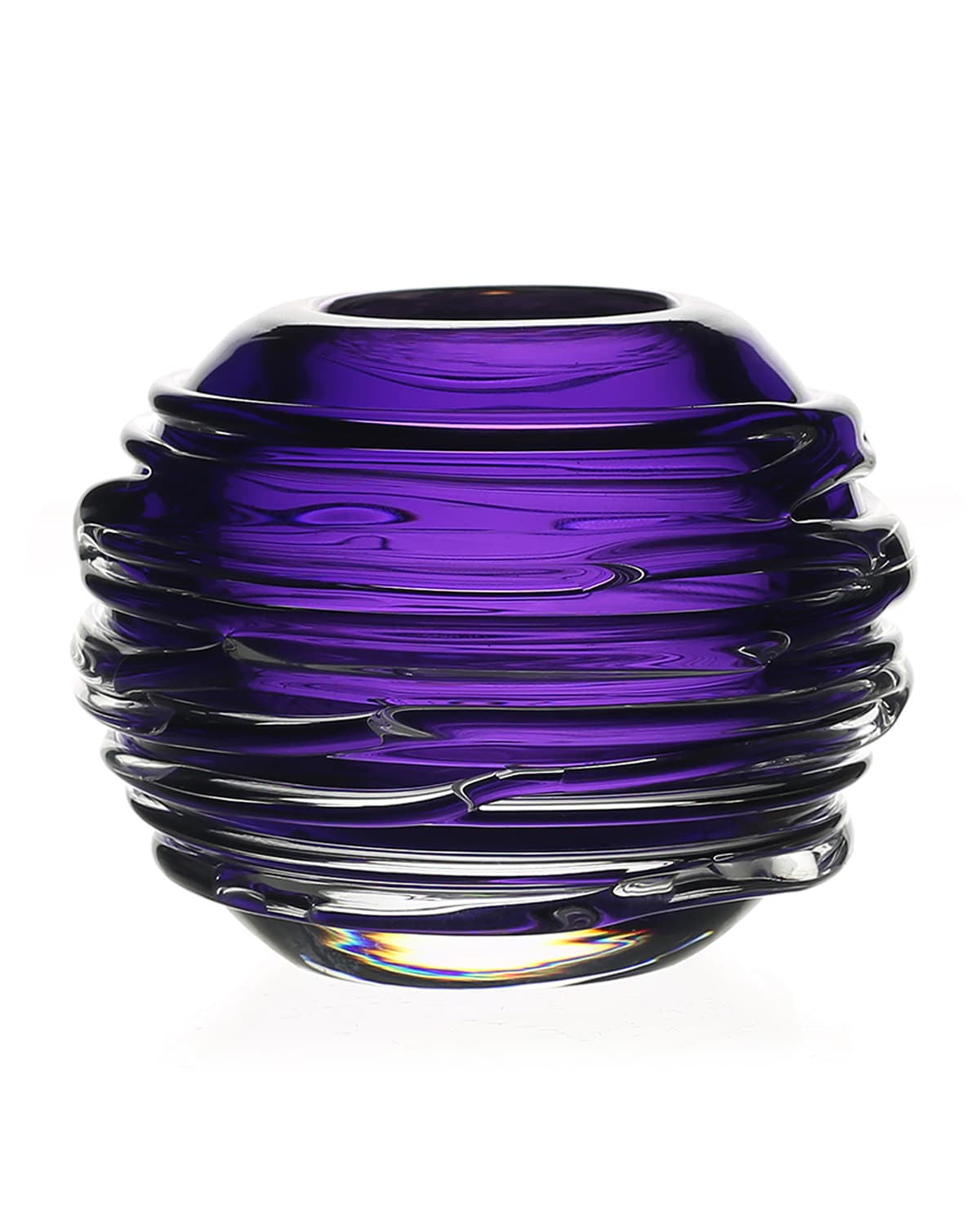 Shop William Yeoward Crystal Miranda 3" Mini Globe Vase In Amethyst
