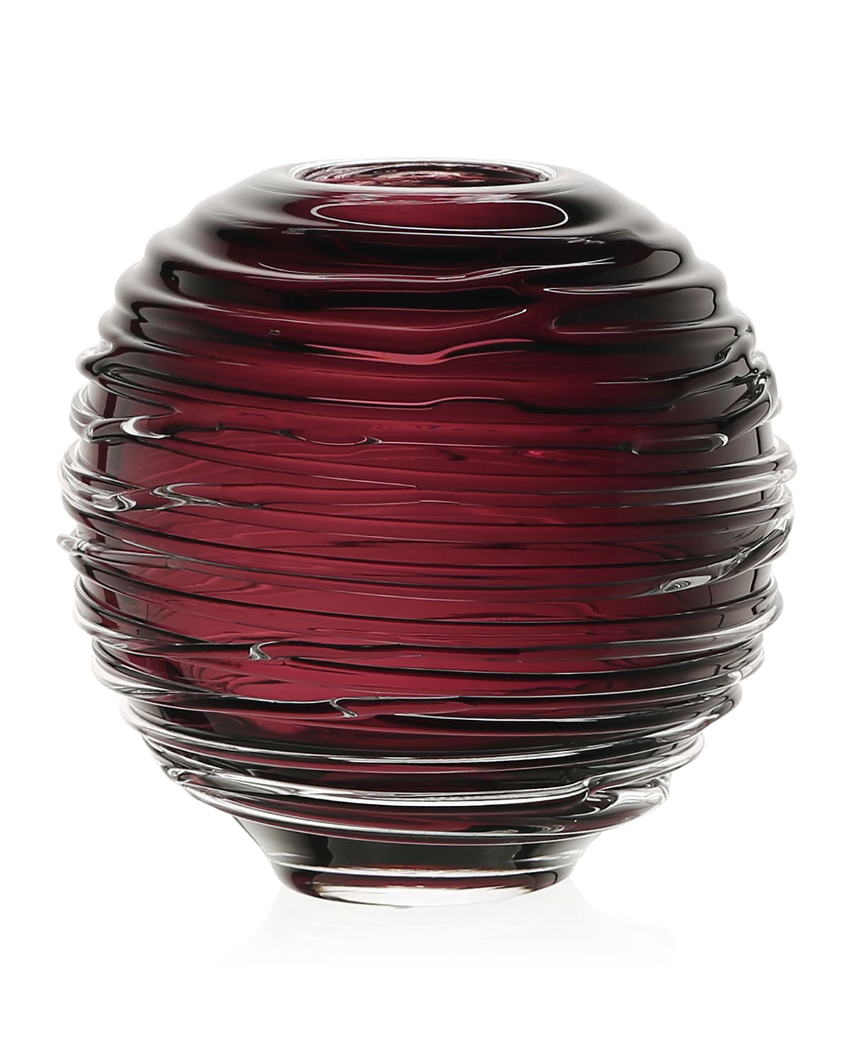 Shop William Yeoward Crystal Miranda 4" Globe Vase In Heliotrope