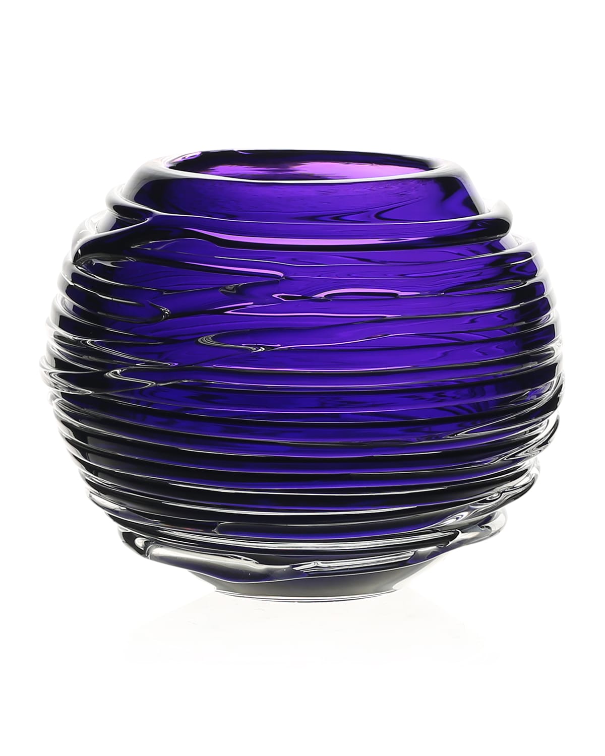 Shop William Yeoward Crystal Miranda 4" Globe Vase In Amethyst