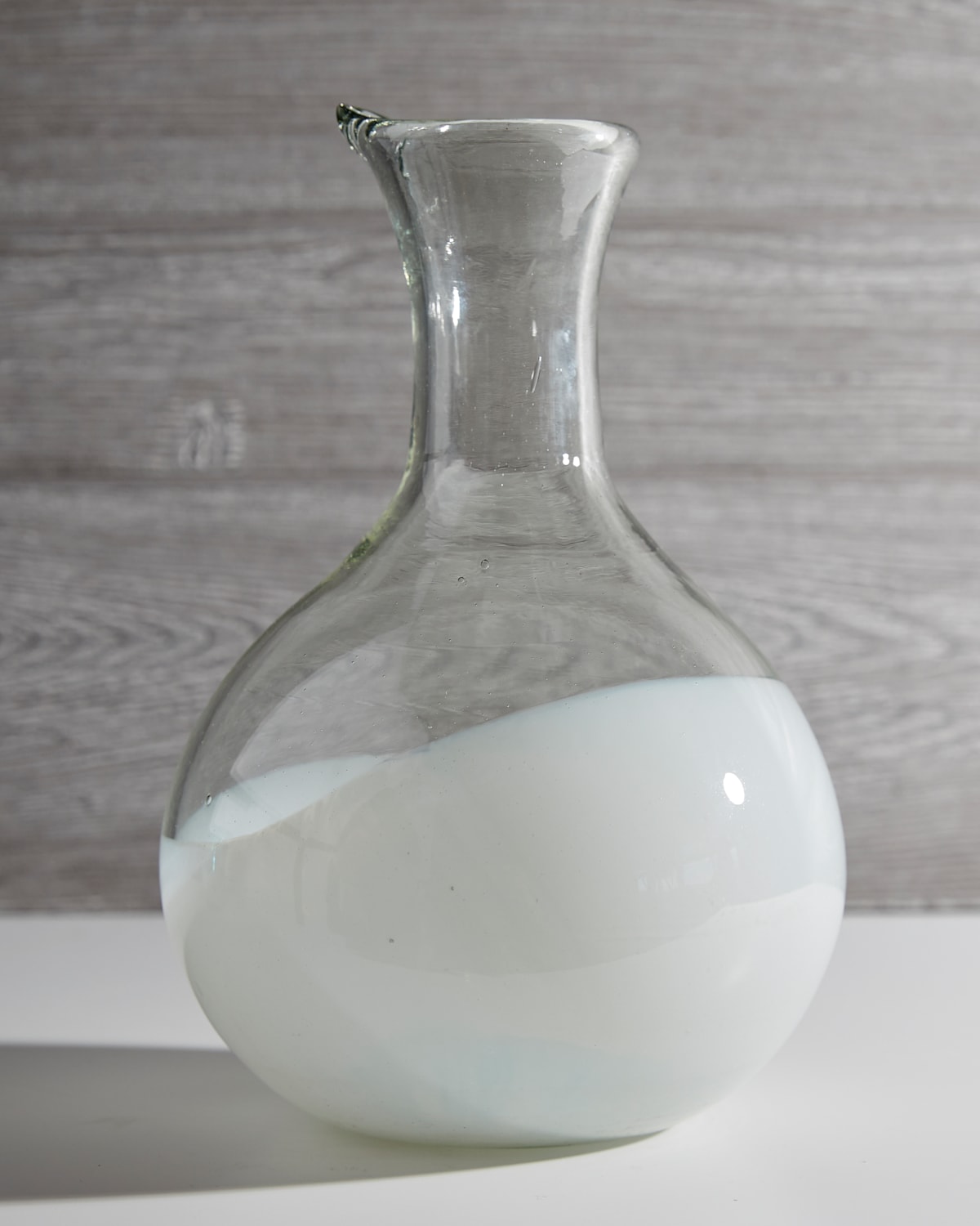 Verve Culture Handblown White Base Glass Carafe