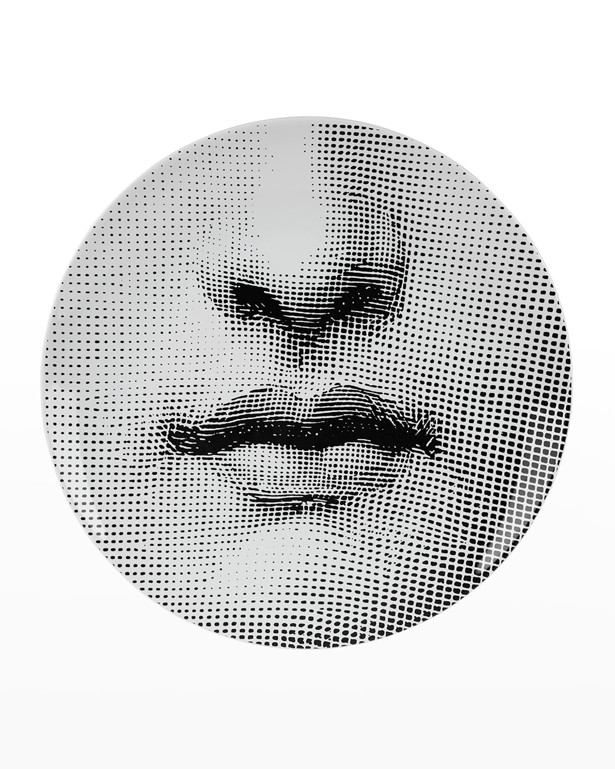 Shop Fornasetti Tema E Variazioni N. 397 Nose And Lips Wall Plate In Black/white