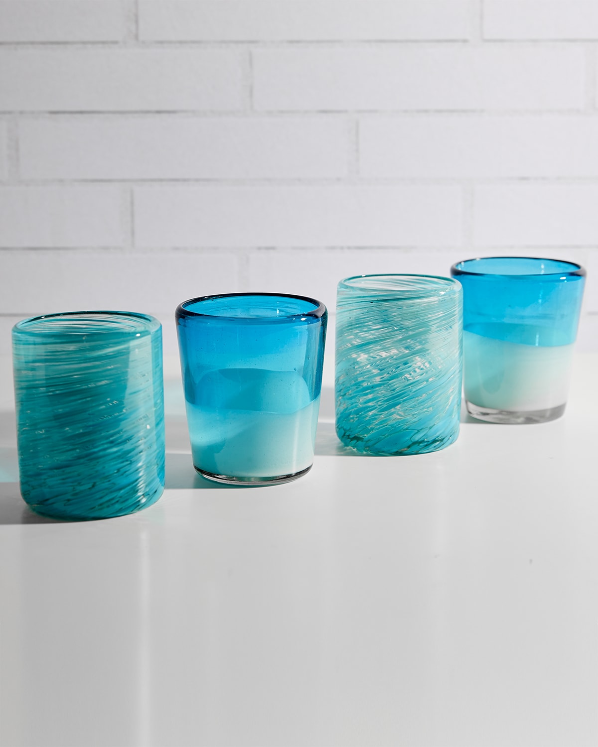 Verve Culture Set Of 4 Glasses In Aqua