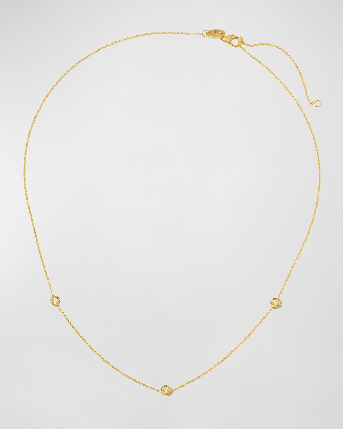 Roberto Coin 18k White & Yellow Gold 3-diamond Necklace
