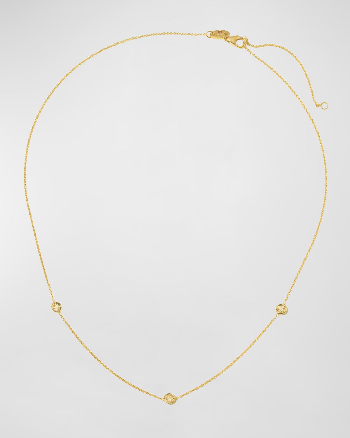 Roberto Coin 3-station Diamond Necklace In Gold