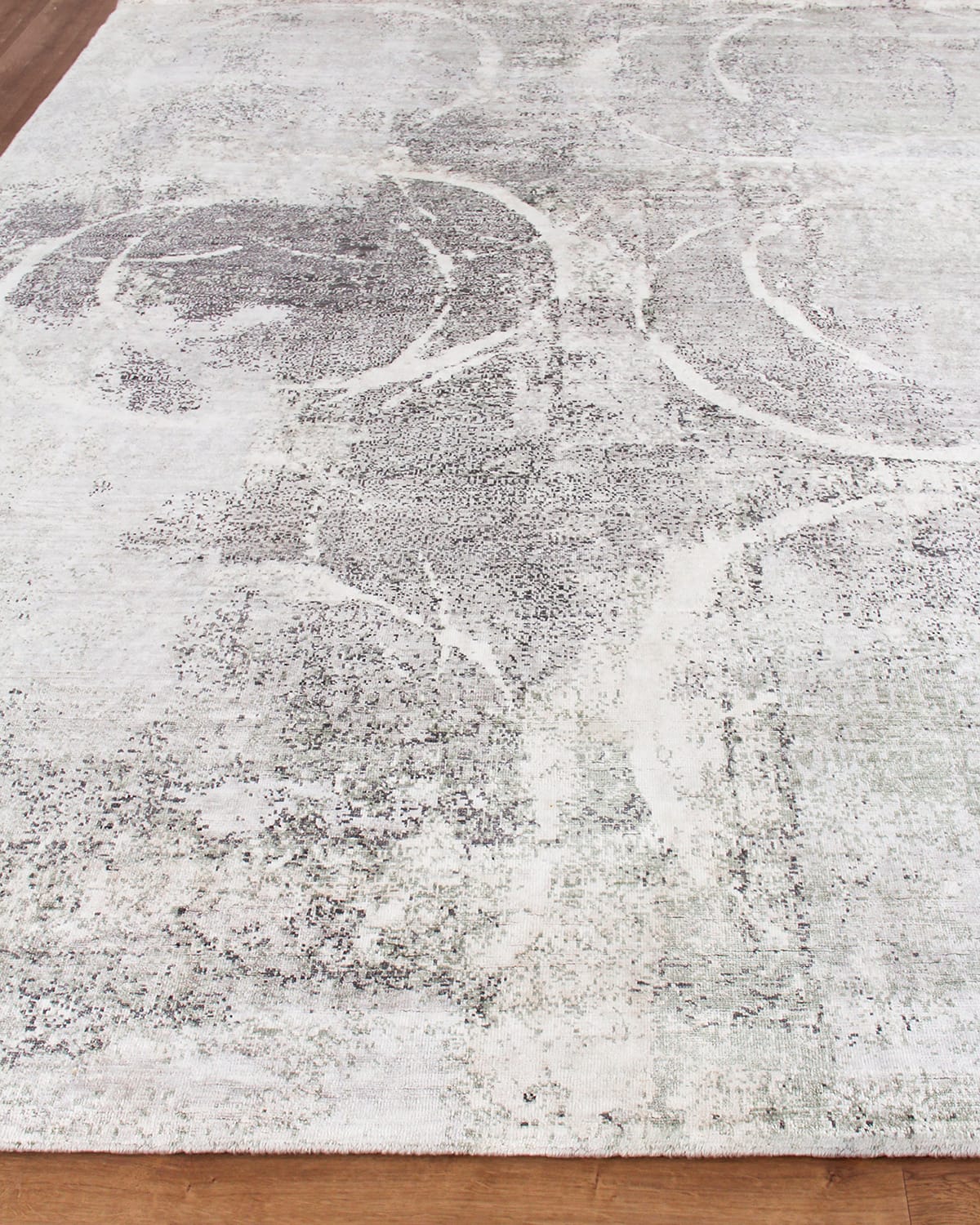 Exquisite Rugs Montclair Hand-knotted Silk Rug, 8' X 10' In Gray