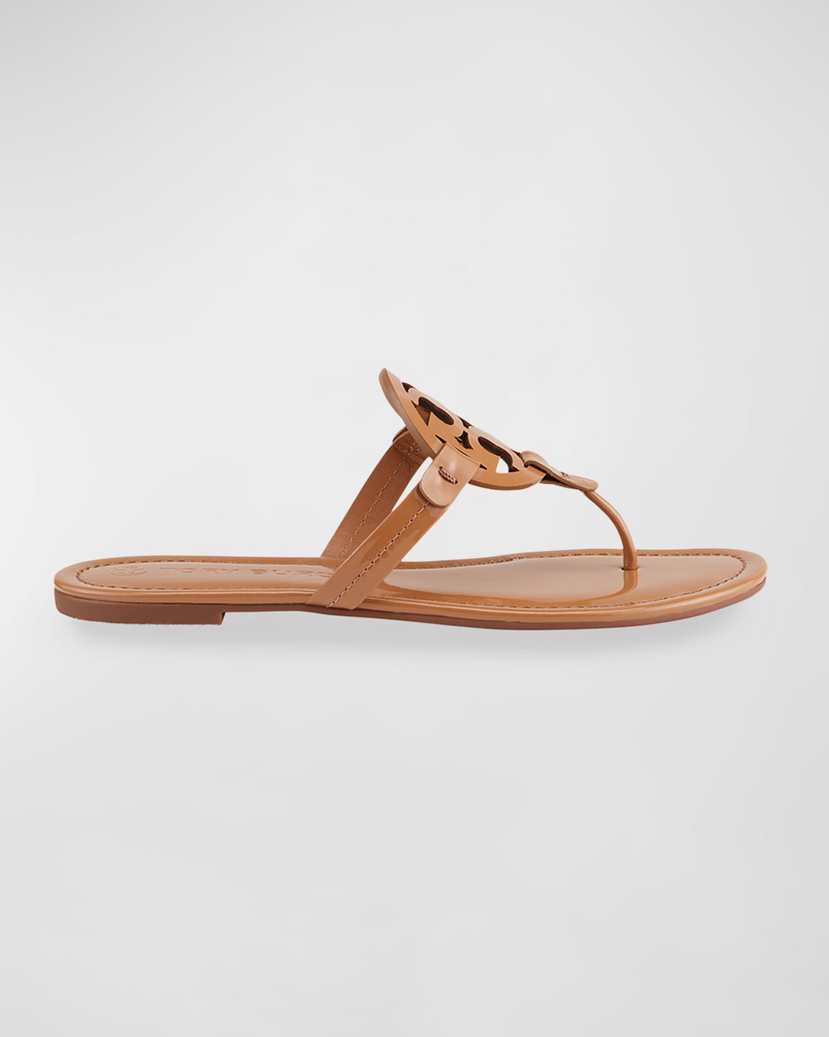 Tory Burch Miller Patent Leather Sandals In Tan | ModeSens