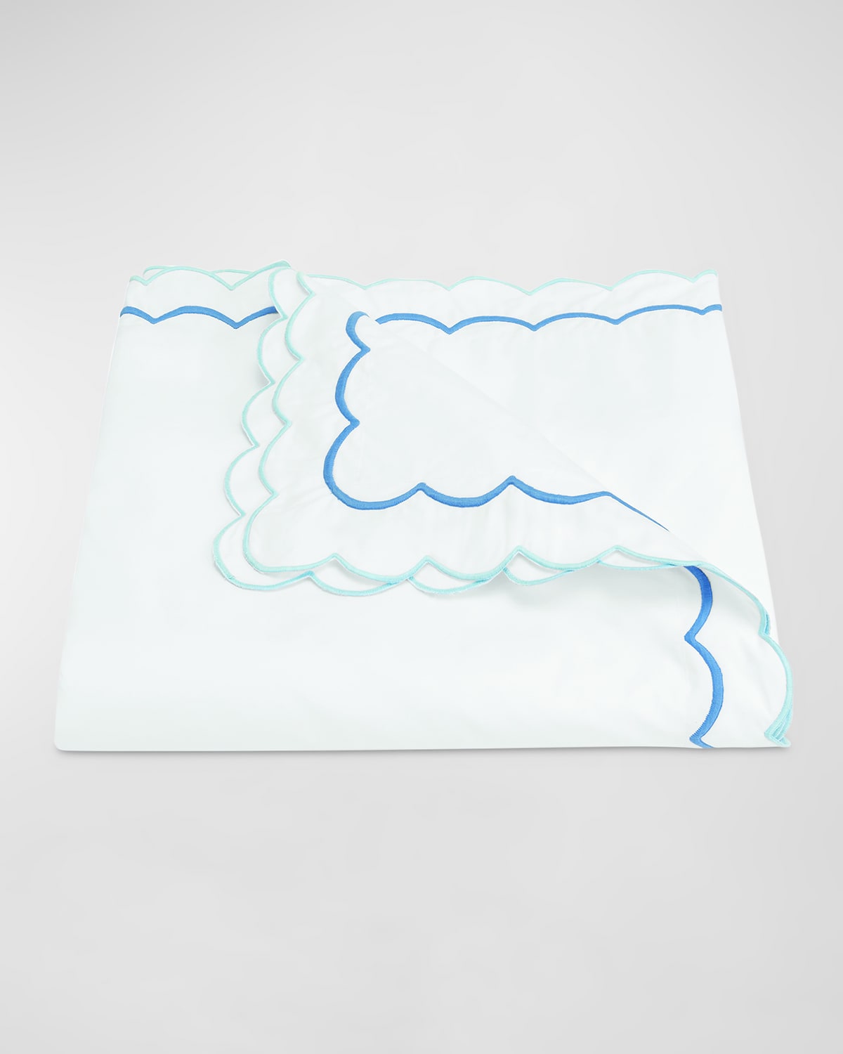 Matouk India Duvet Cover, Full-queen In Azure