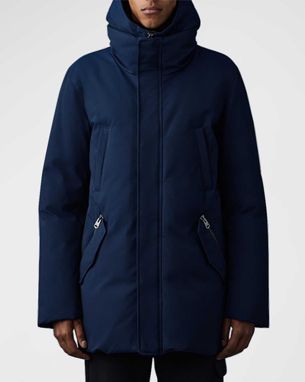 Mackage Men's Edward Down Hooded Jacket In Navy