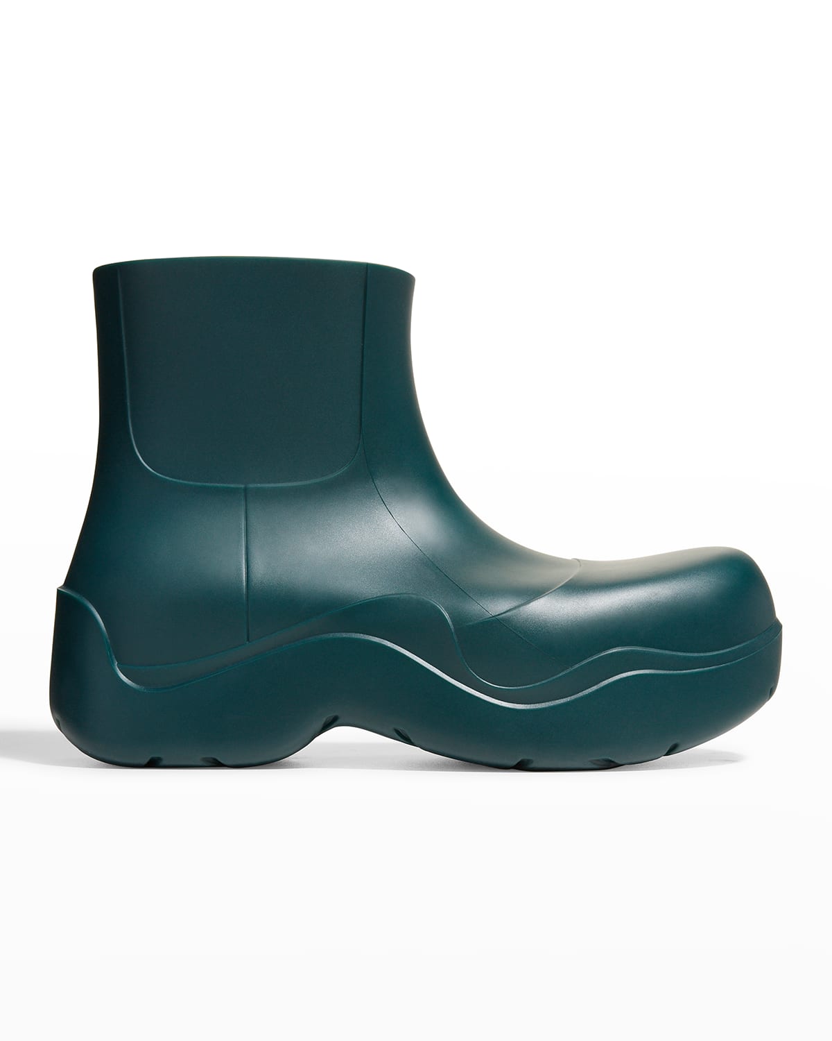 Bottega Veneta 55mm Puddle Rubber Ankle Boots In Luce