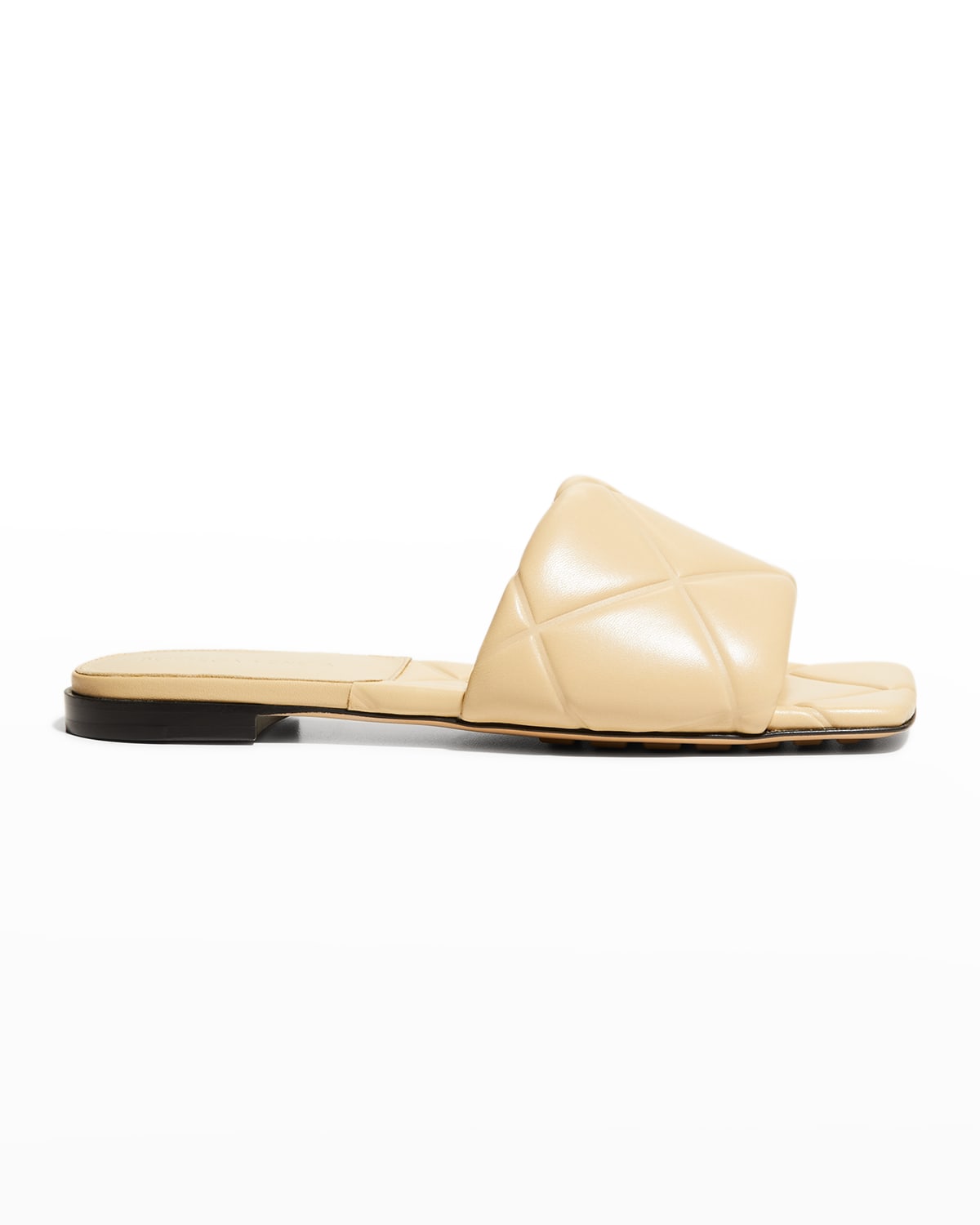 Bottega Veneta The Lido Intrecciato-debossed Leather Slides In Cane Sugar