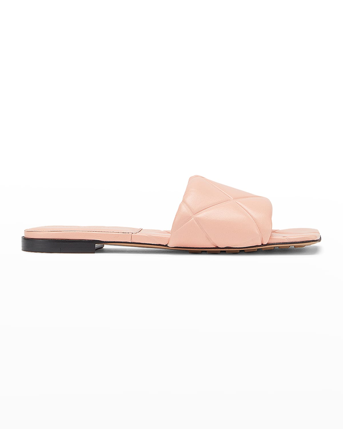 Bottega Veneta The Rubber Lido Flat Sandals In Peachy