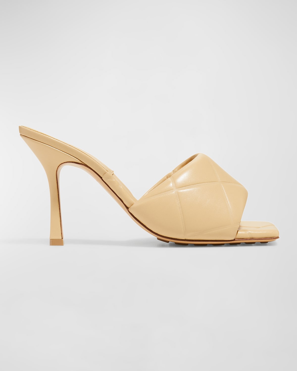 Bottega Veneta The Rubber Lido High-heel Sandals In Cane Sugar