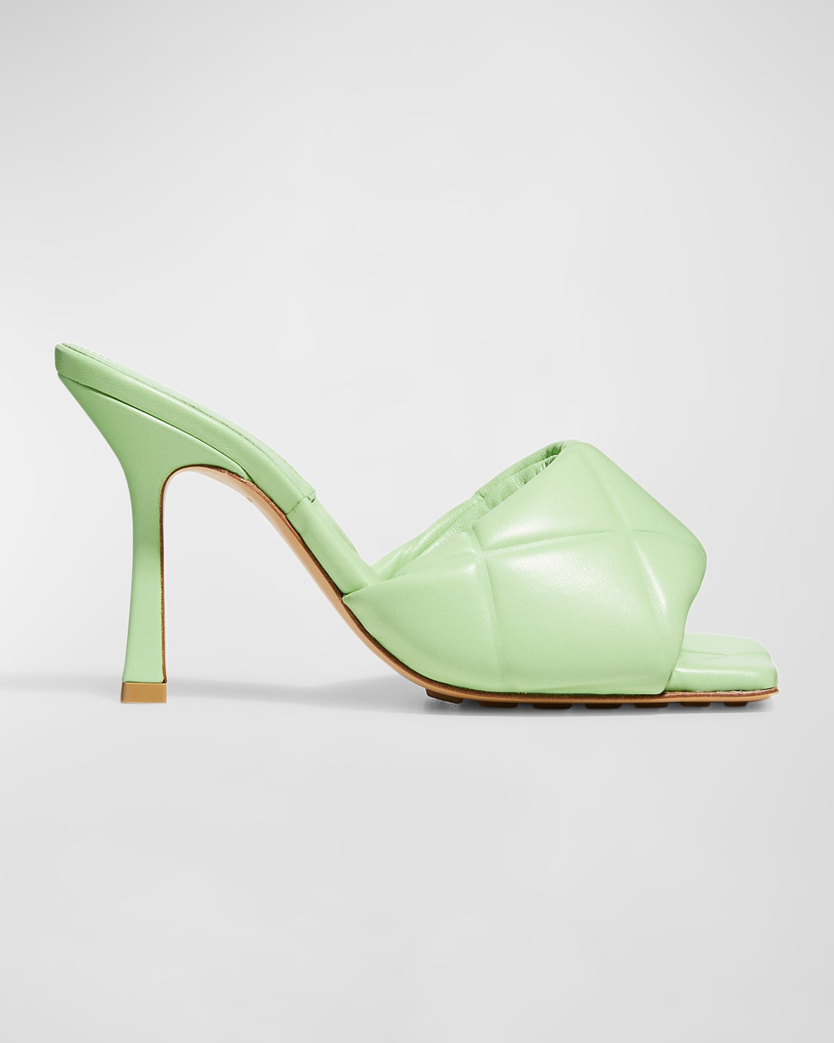 Bottega Veneta The Rubber Lido High-heel Sandals In Pistachio