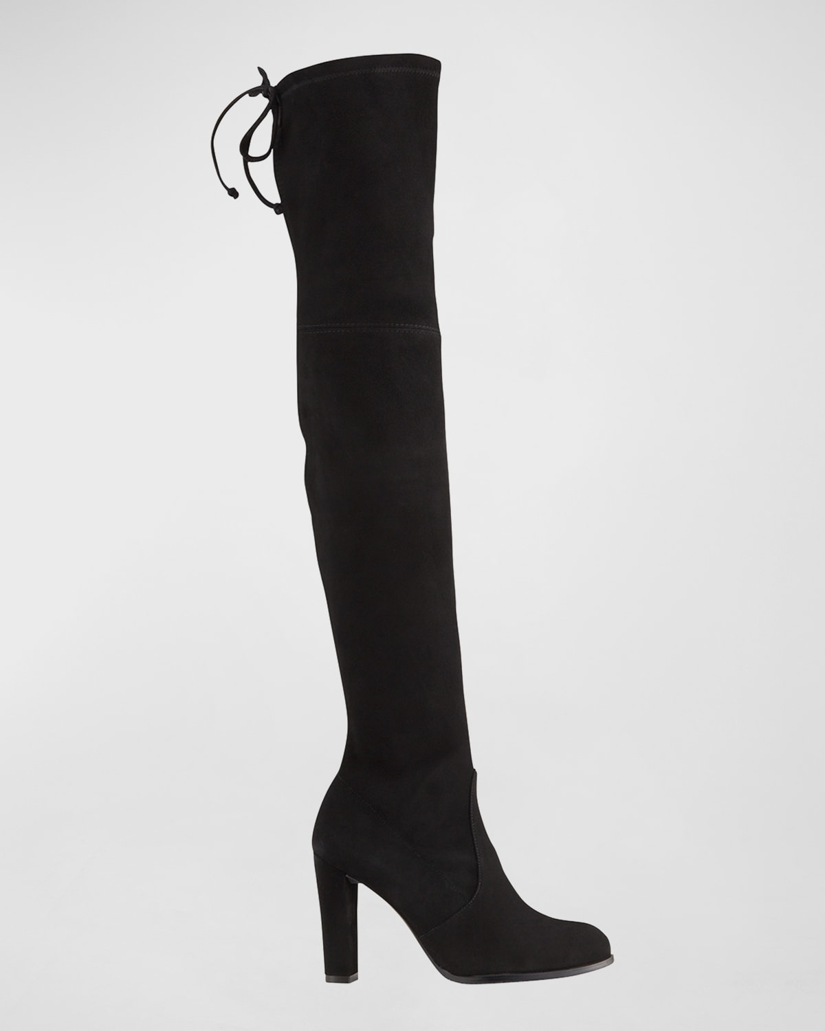 Shop Stuart Weitzman Highland Suede Over-the-knee Boots In Black