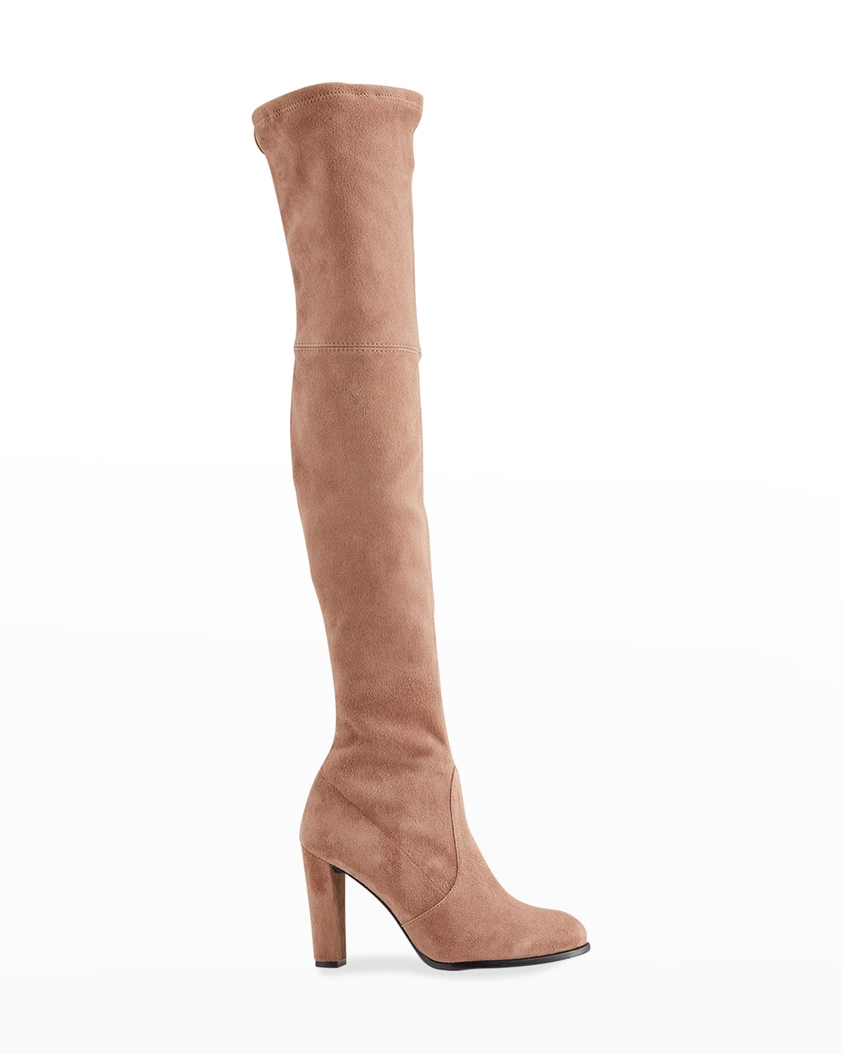 Shop Stuart Weitzman Highland Suede Over-the-knee Boots In Taupe
