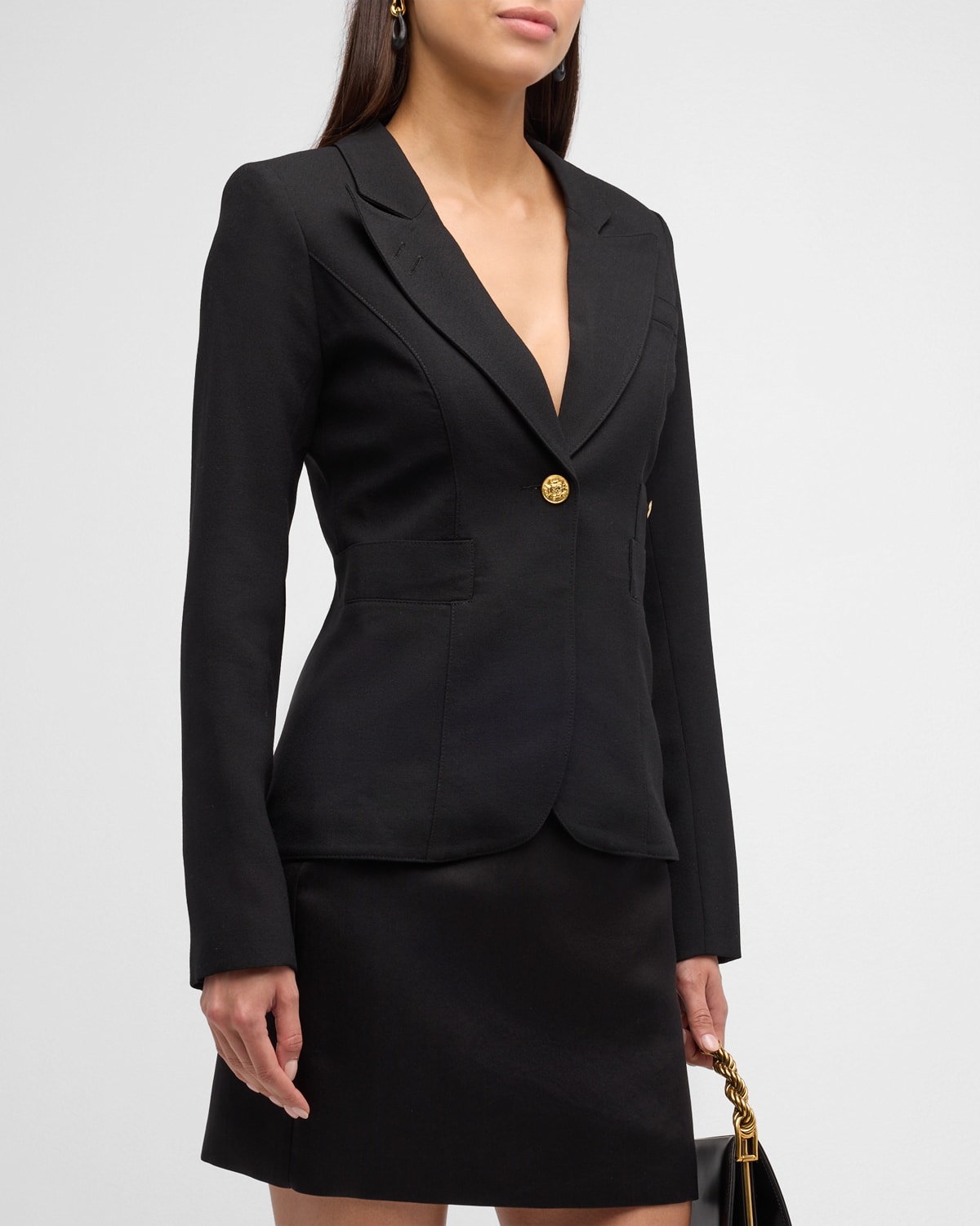 Shop Smythe Duchess Wool Blazer In Black