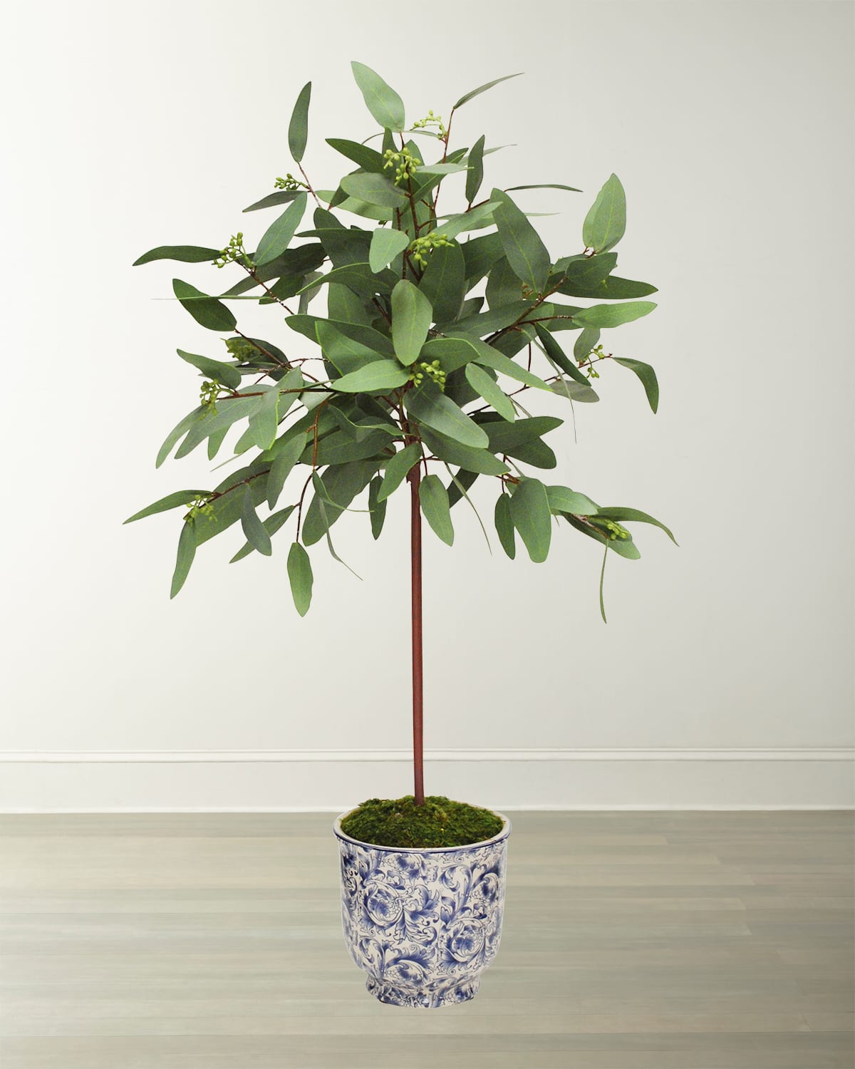 Shop Winward Home Long Eucalyptus In Cache Pot In Green