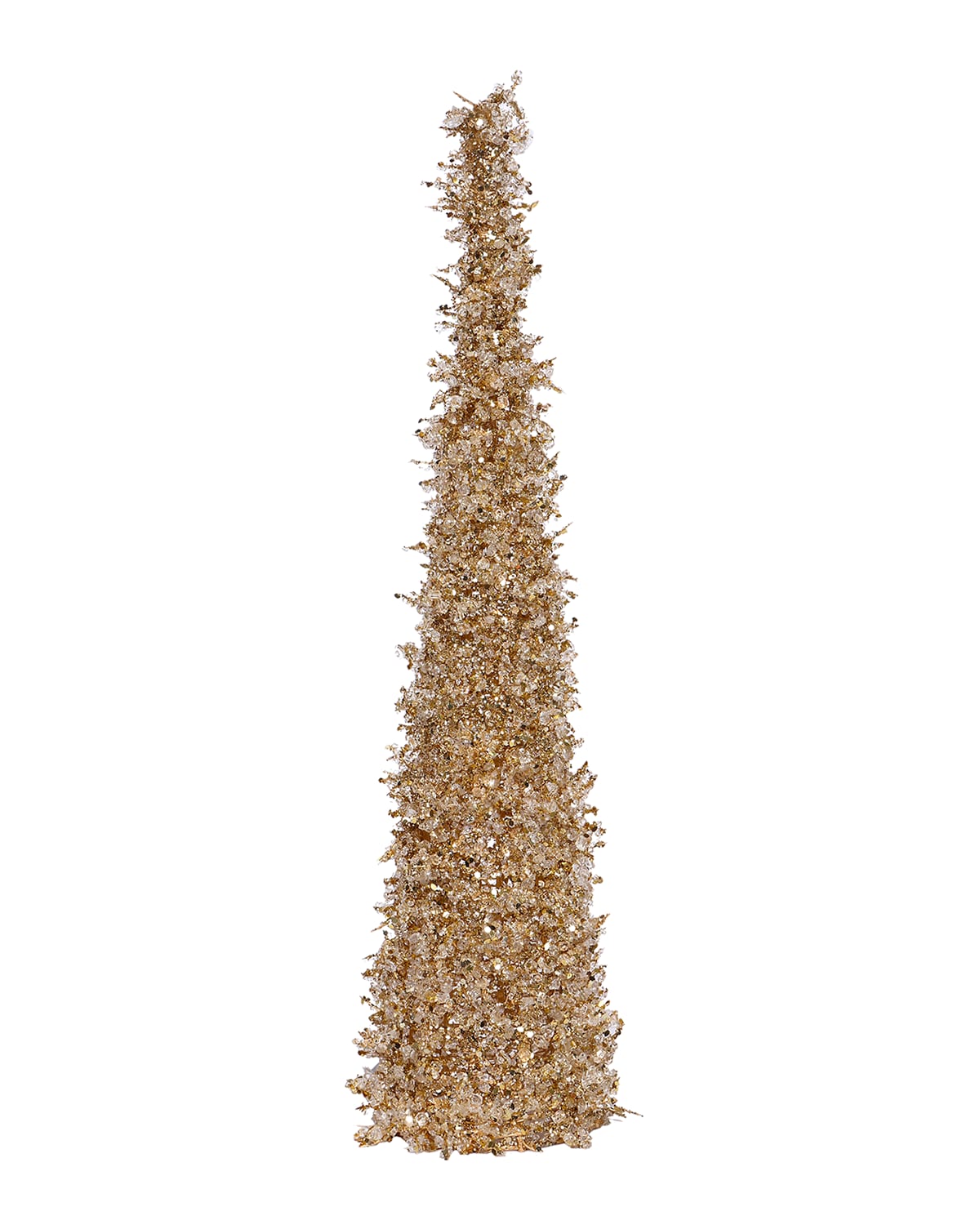 Winward 24" Gold/clear Iridescent Ice Cone Tree
