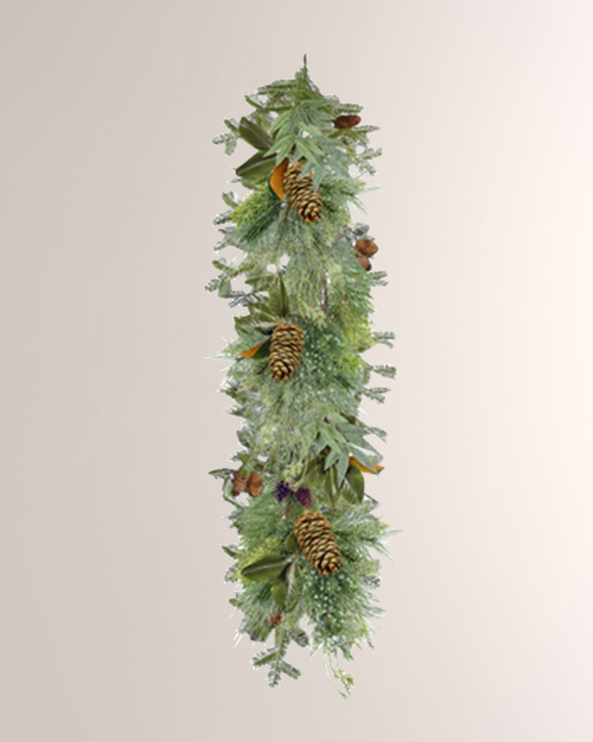 Winward Home Montana Wood Garland In Green/brown