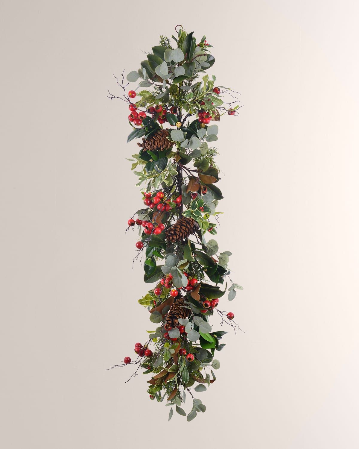 Shop Winward Home Holiday Deluxe Garland 5' In Red/green