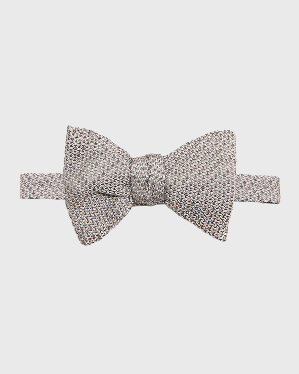 Shop Eton Men's Woven Silk Bow Tie In Gray