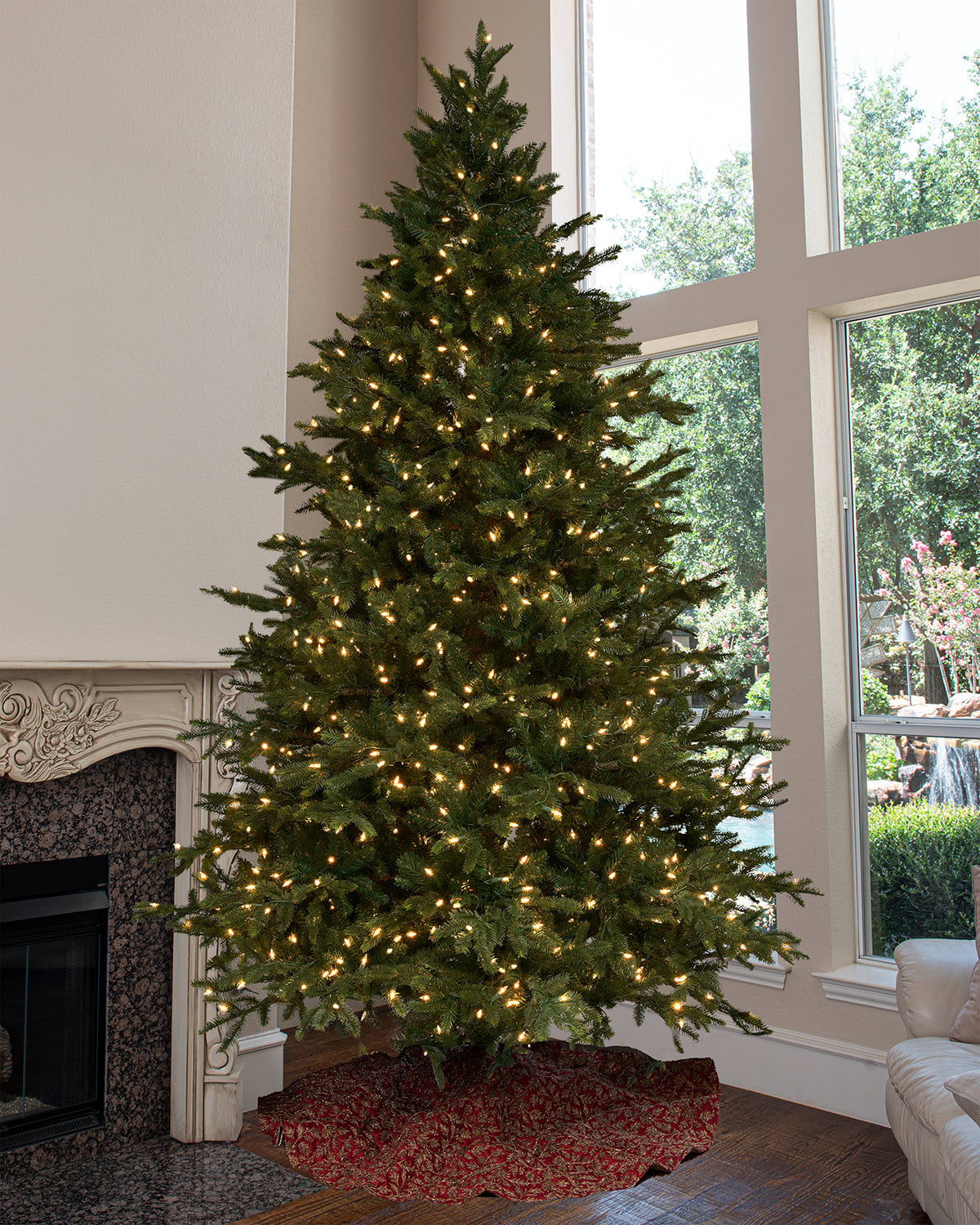 9' Tiffany Fir Slim Deluxe LED Christmas Tree