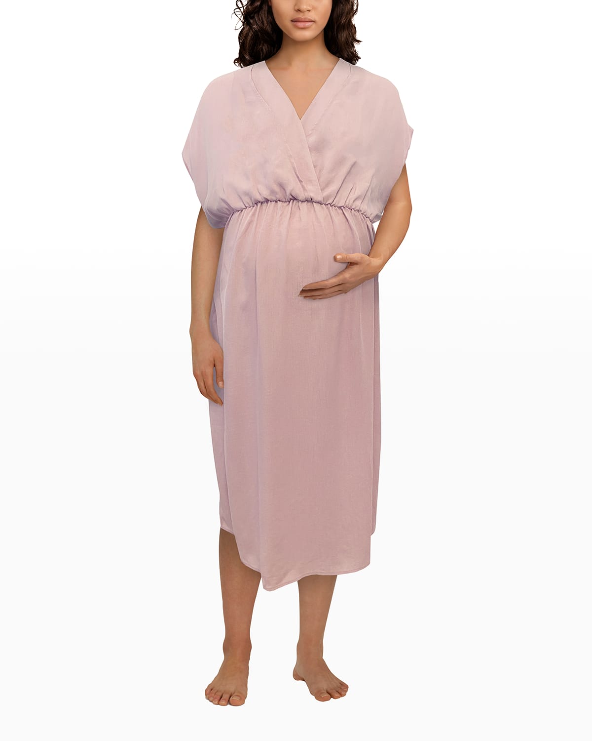 Emilia George Maternity Irene Short-Sleeve Blouson Dress