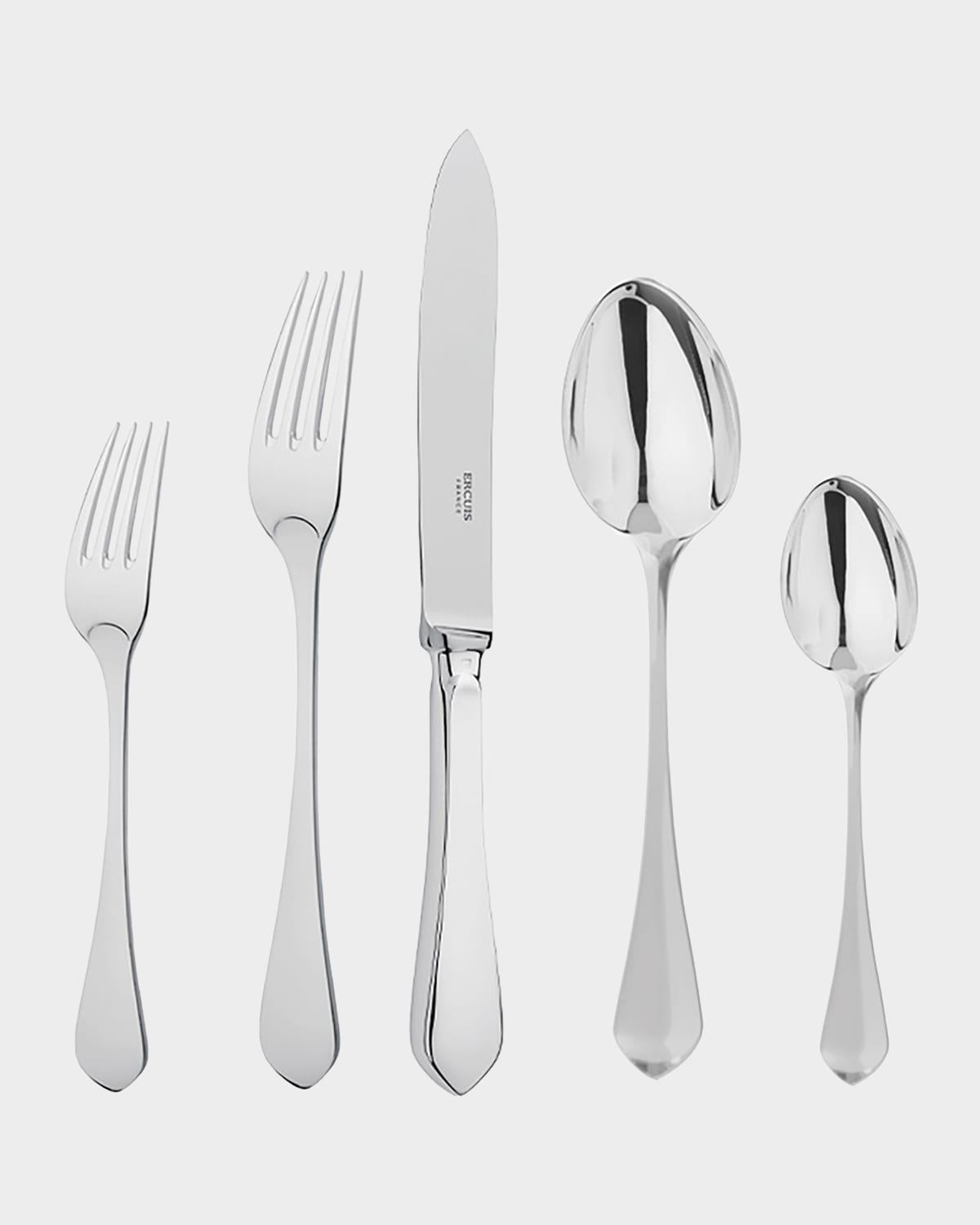 Ercuis Citeaux 5-piece Flatware Place Setting In Silver