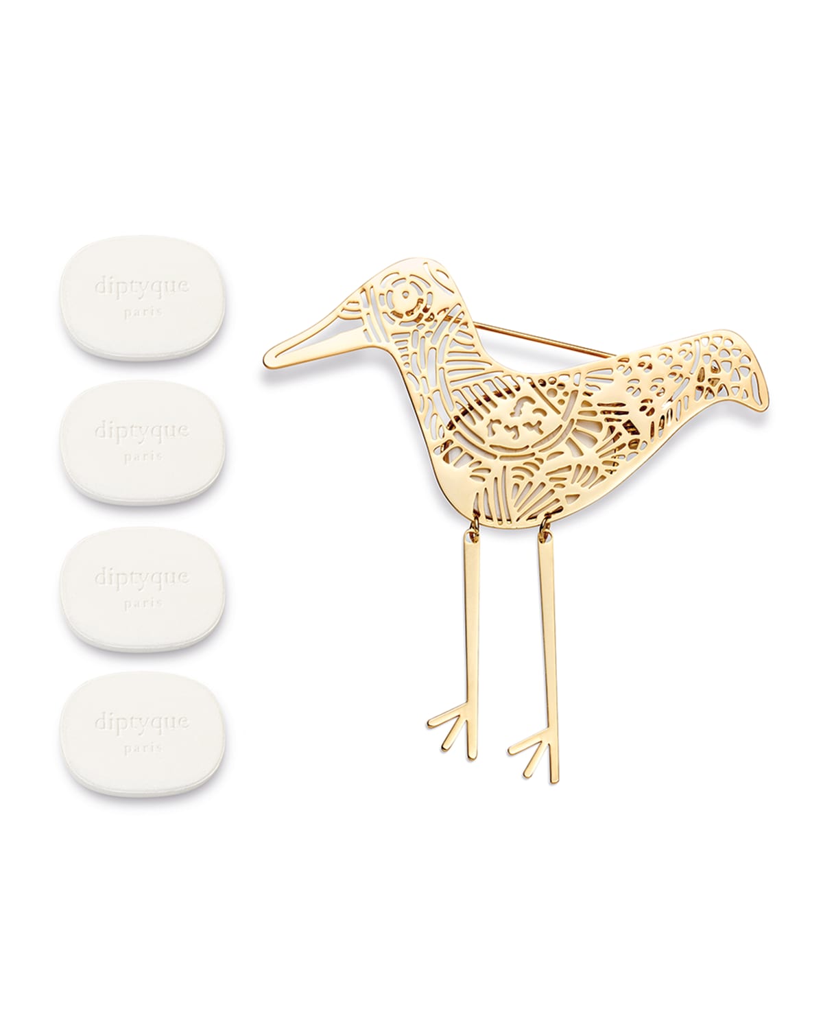 Diptyque Eau Capitale Perfumed Brooch In White