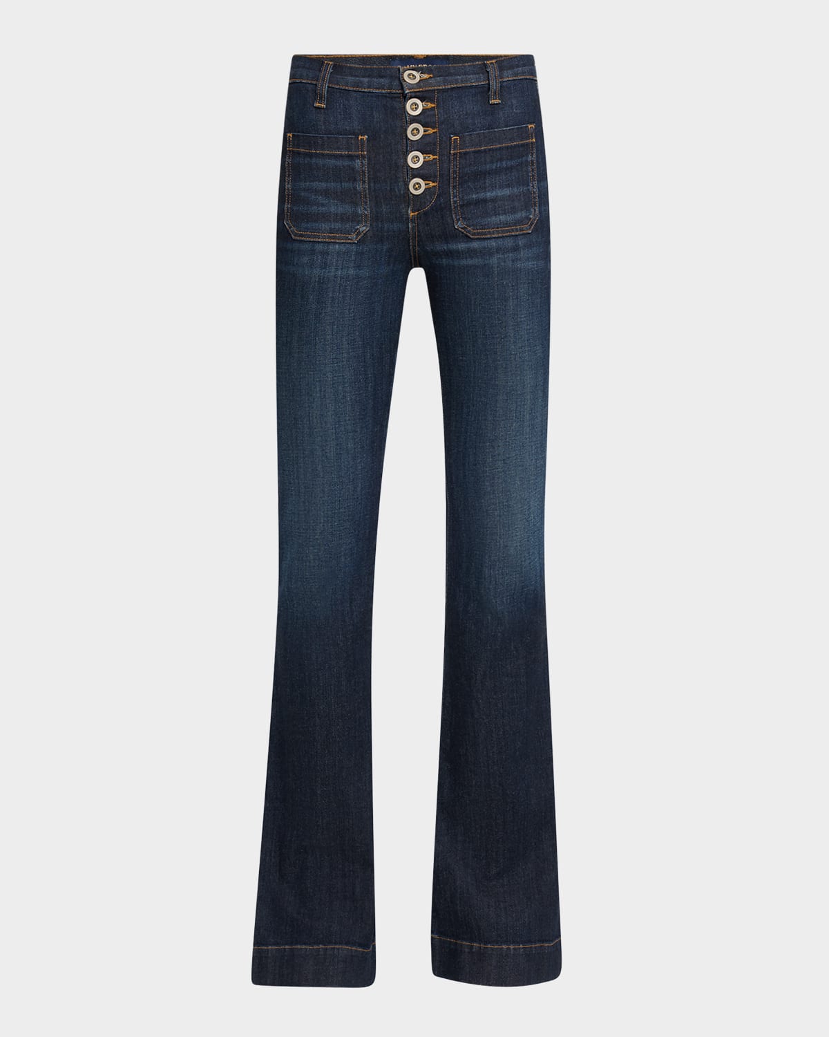 Ramy Brook Cindy High-rise Flare-leg Jeans In Dark Wash In Dark Blue