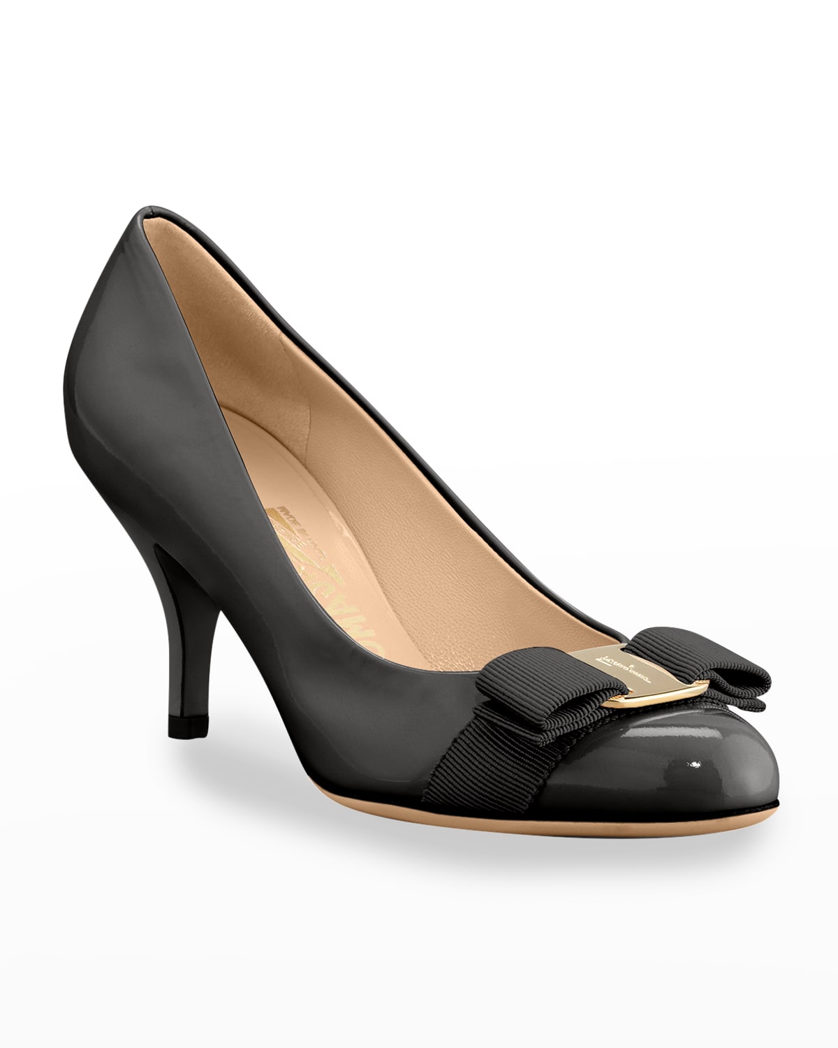 Ferragamo Carla Patent Bow Pumps Smart Closet
